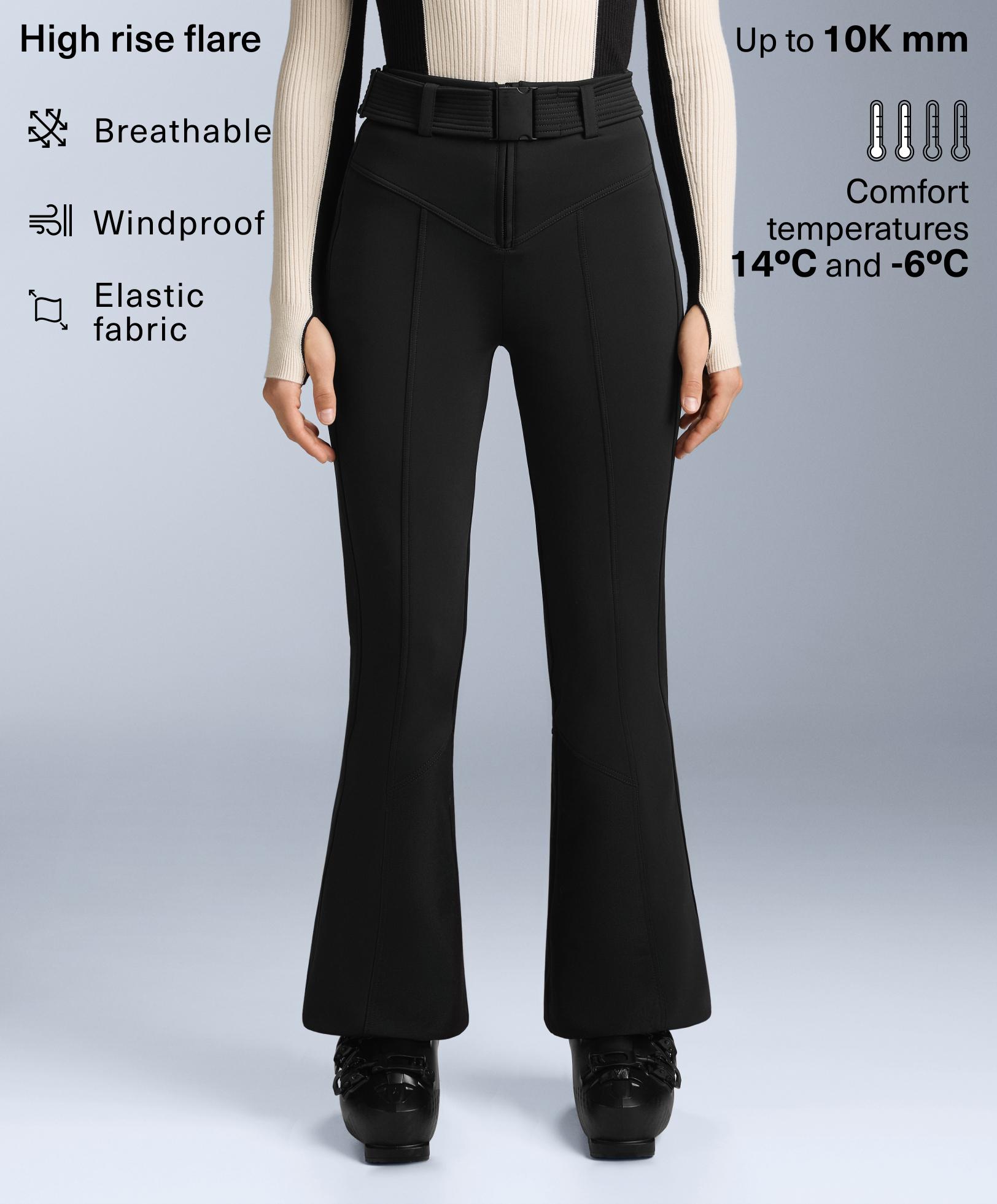 Pantalon élastique flare taille haute SKI résistant à l'eau Pantalon élastique flare taille haute SKI résistant à l'eau
