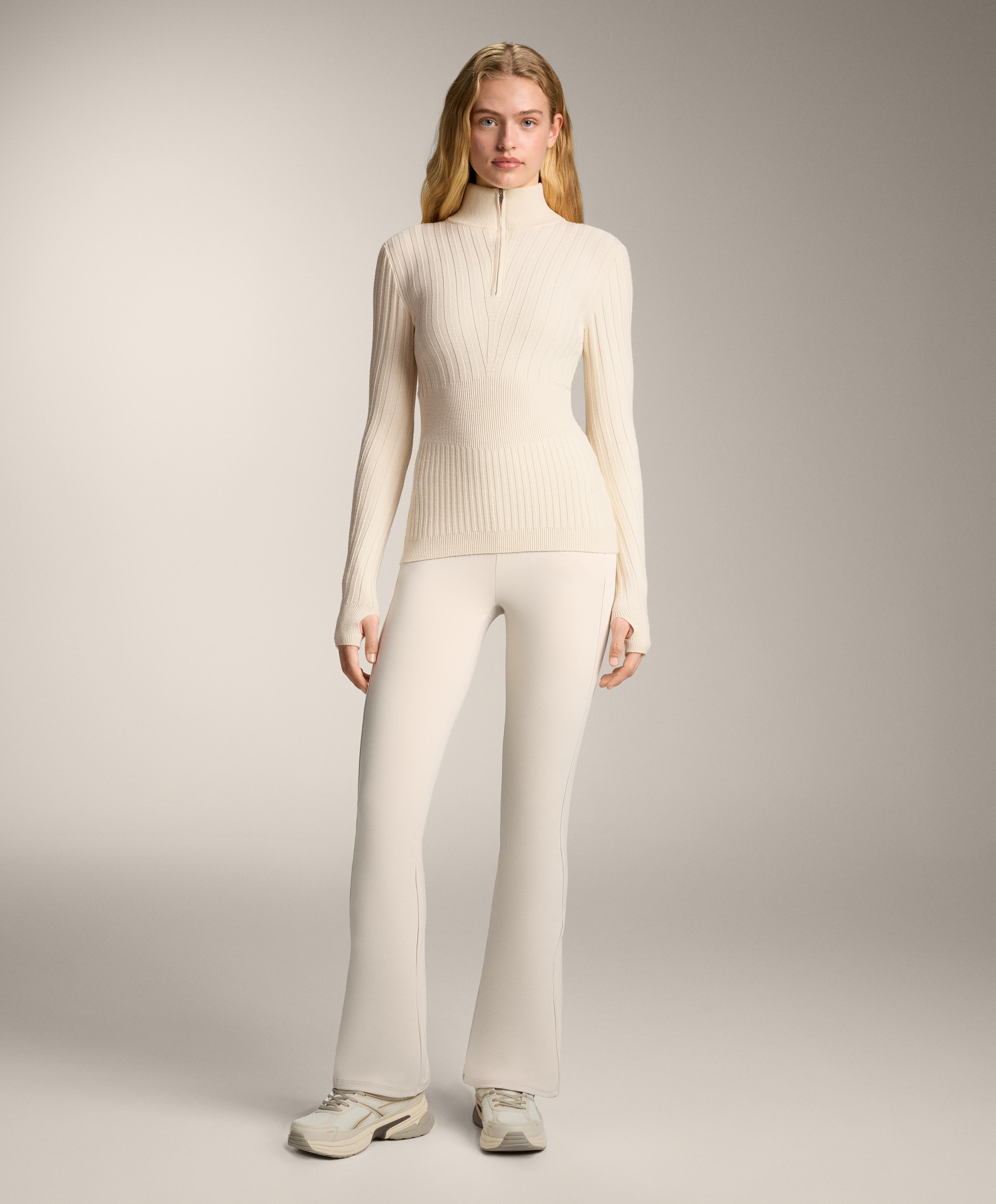 Playera térmica base layer punto rib pico - Rebajas