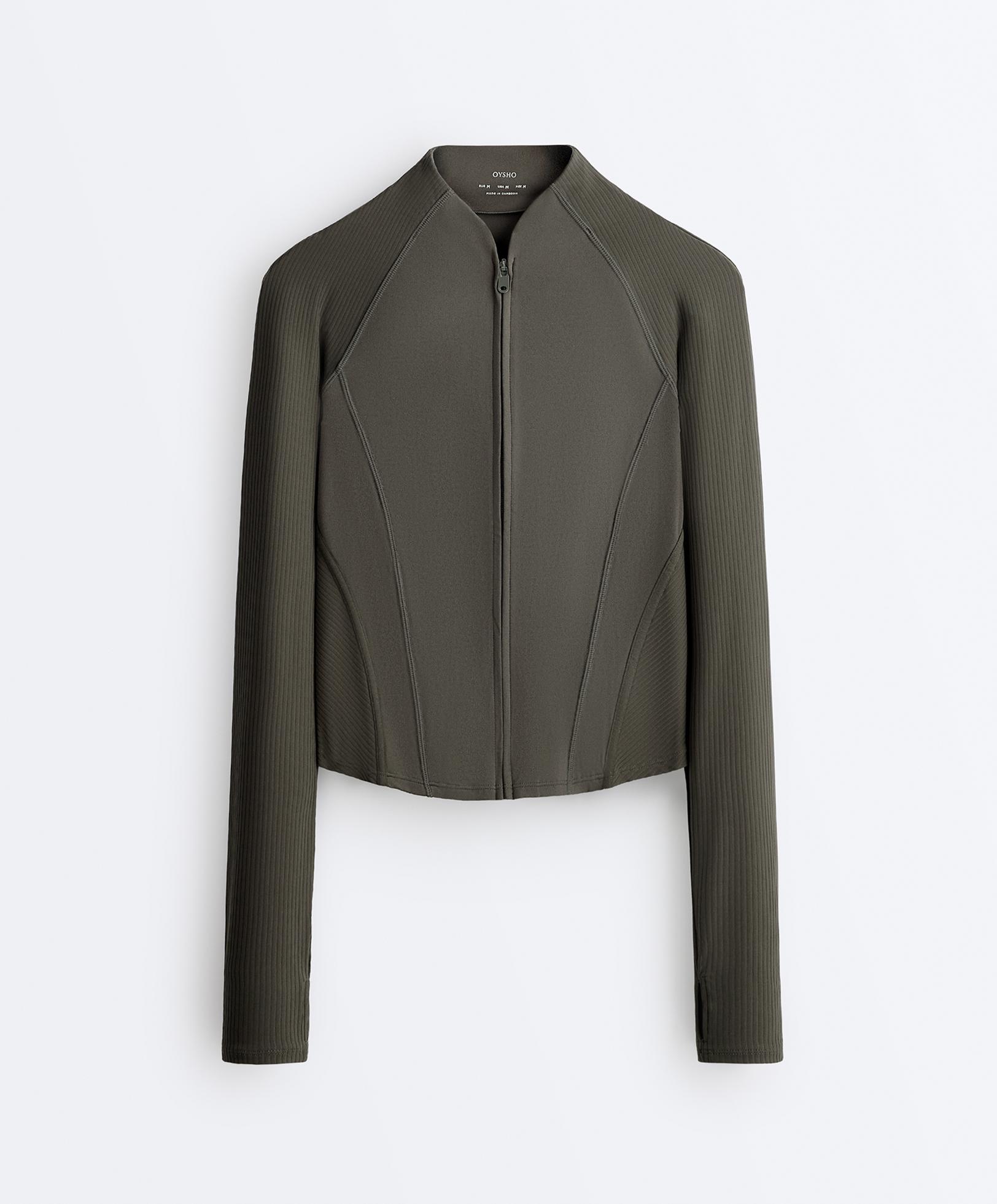 Comfortlux rib technical jacket — GREEN