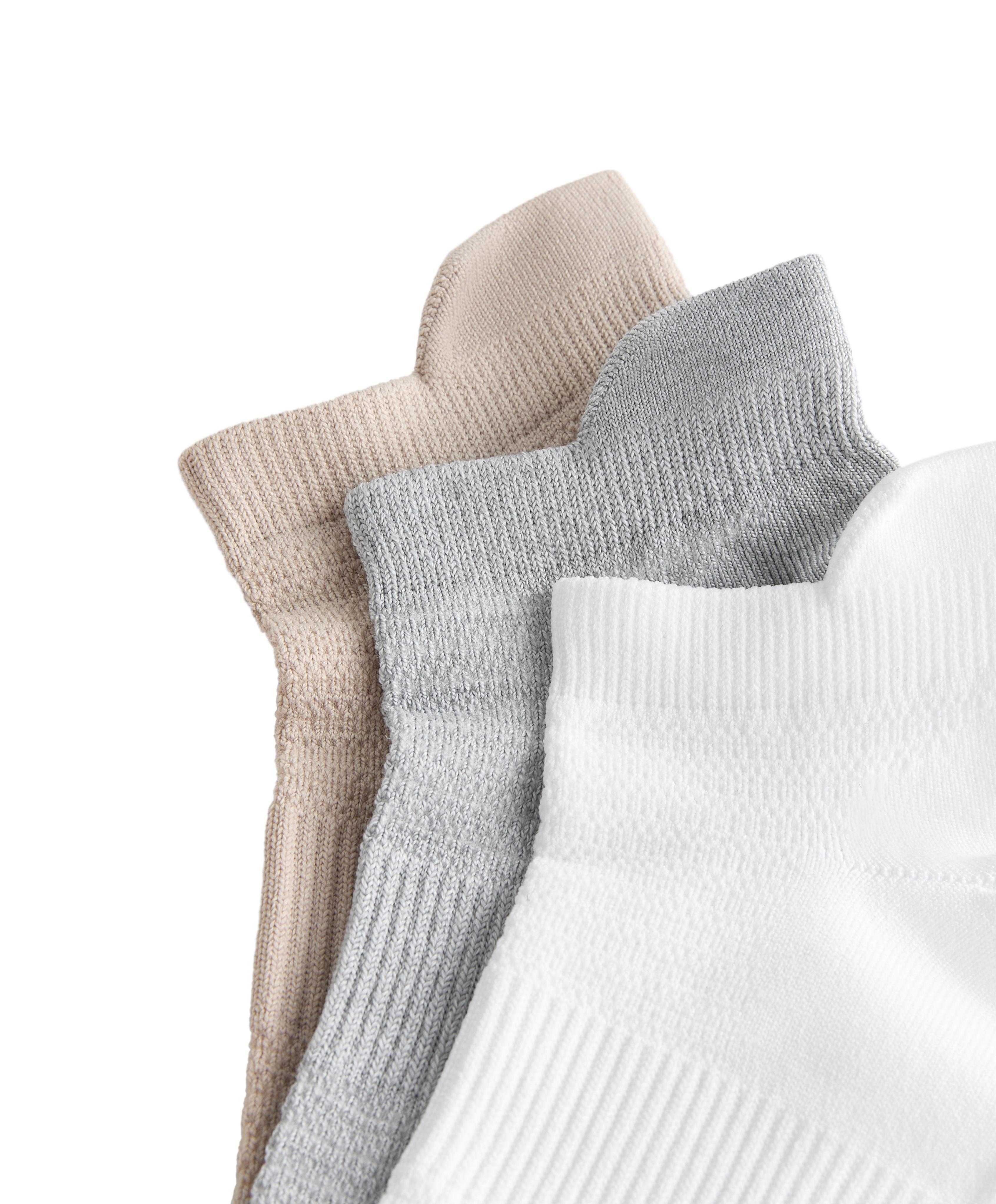 3 pack of polyamide blend sneaker socks with heel tab — GREY