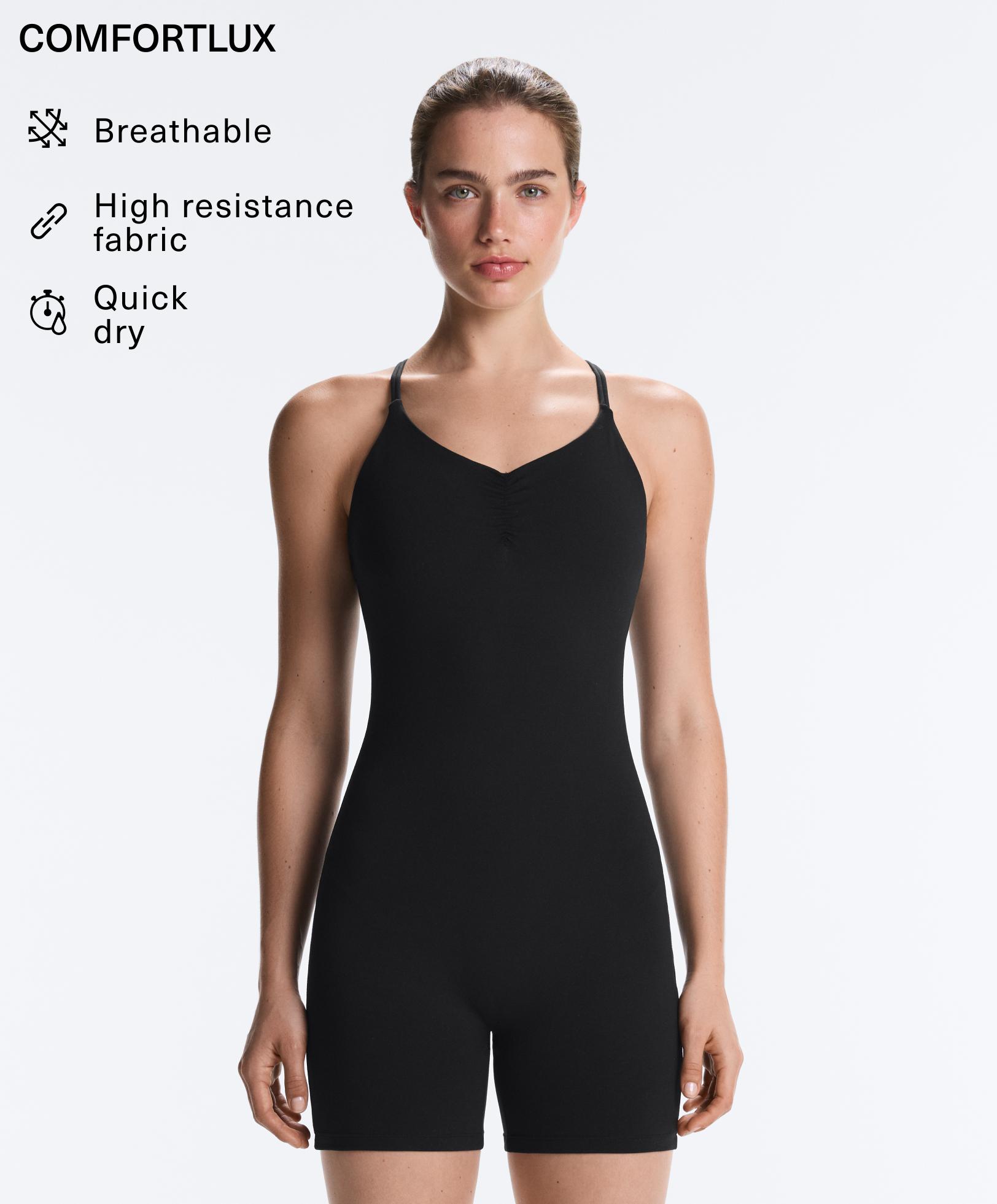 Comfortlux short jumpsuit with knot detail Comfortlux short jumpsuit with knot detail