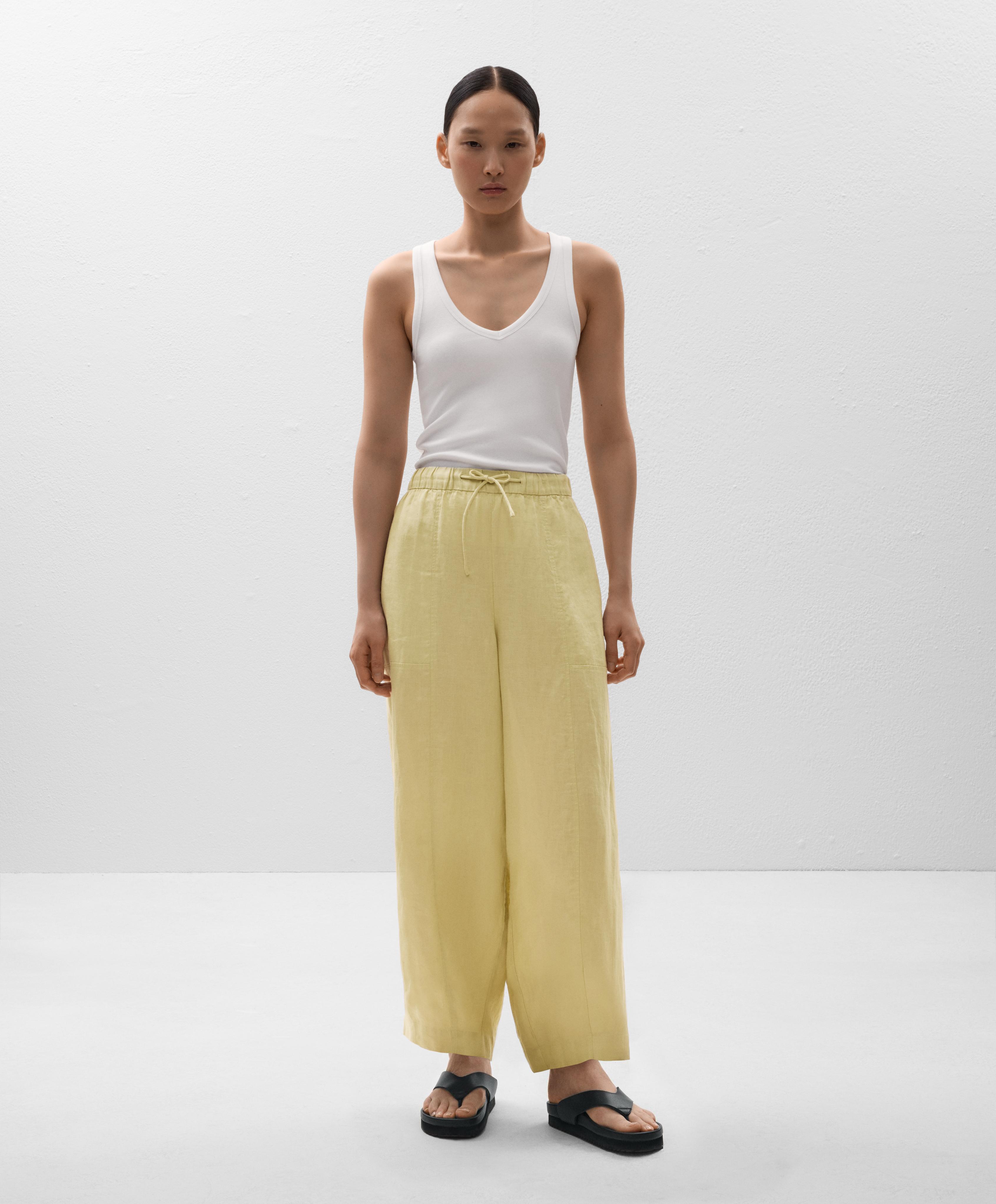 100% Linen Barrel Leg Trousers - Sale 100% Linen Barrel Leg Trousers - Sale