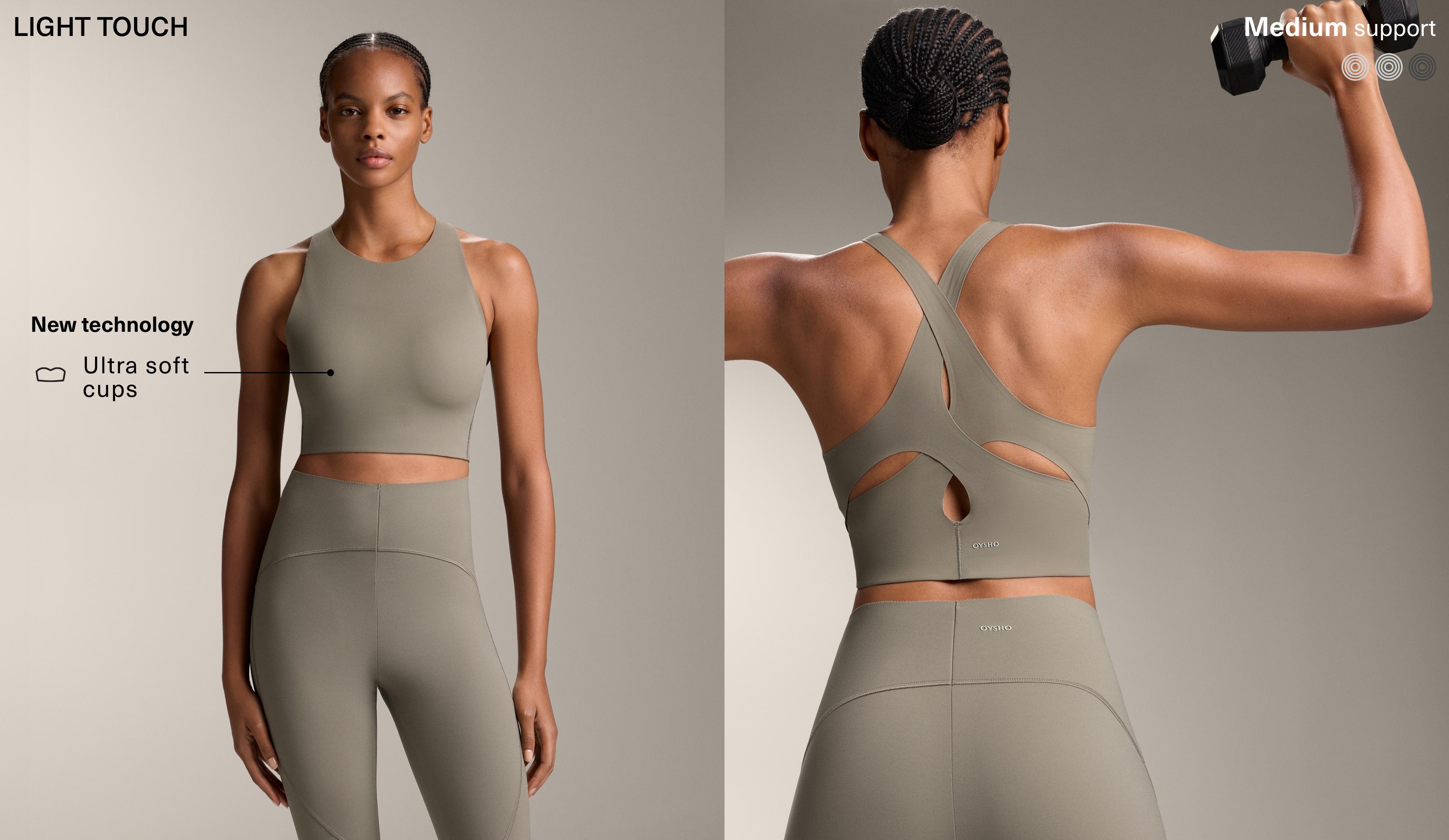 تانك توب خفيف الملمس بظهر متقاطع تانك توب خفيف الملمس بظهر متقاطع