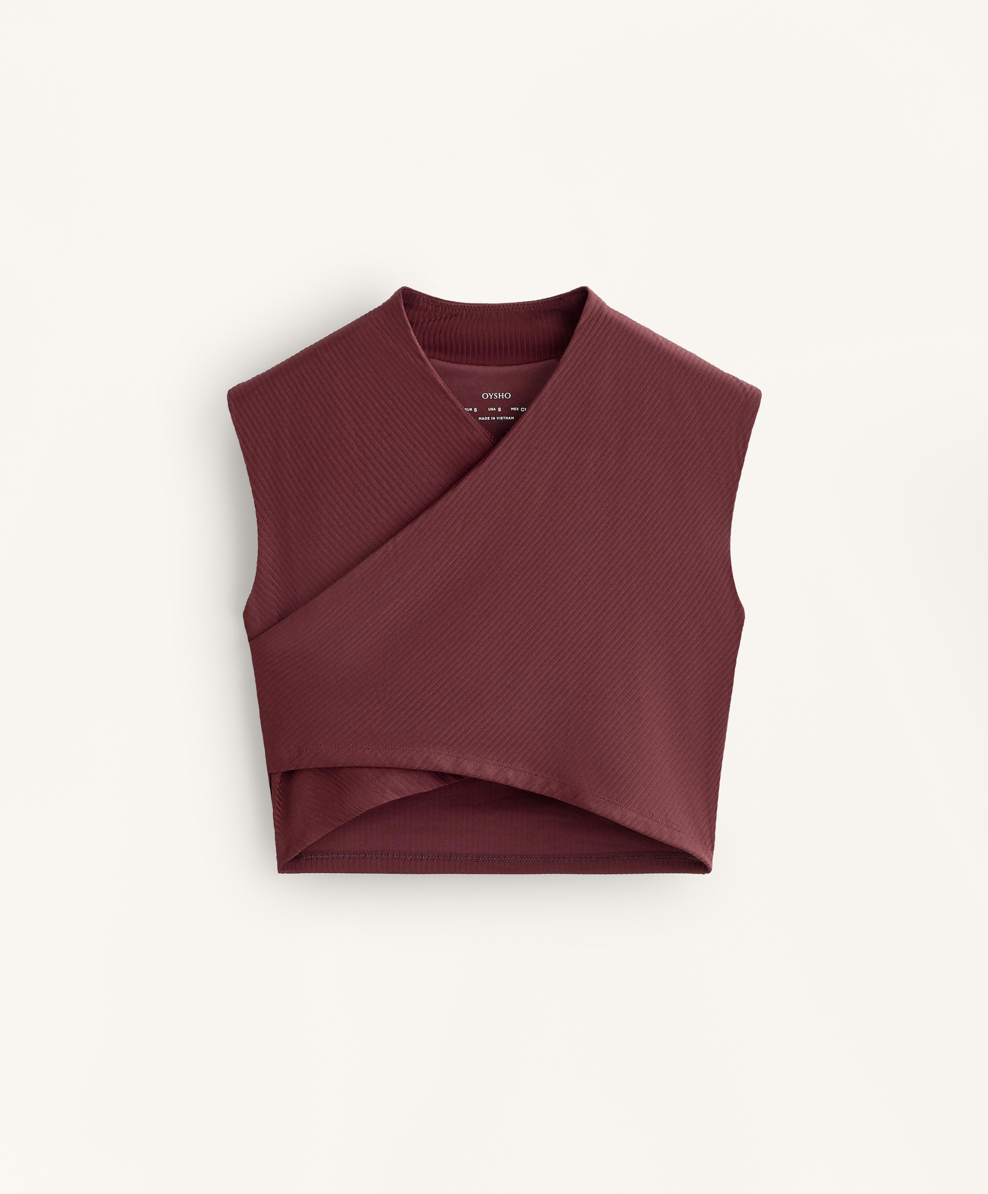 Comfortlux crossover sleeveless Tank top — MAROON