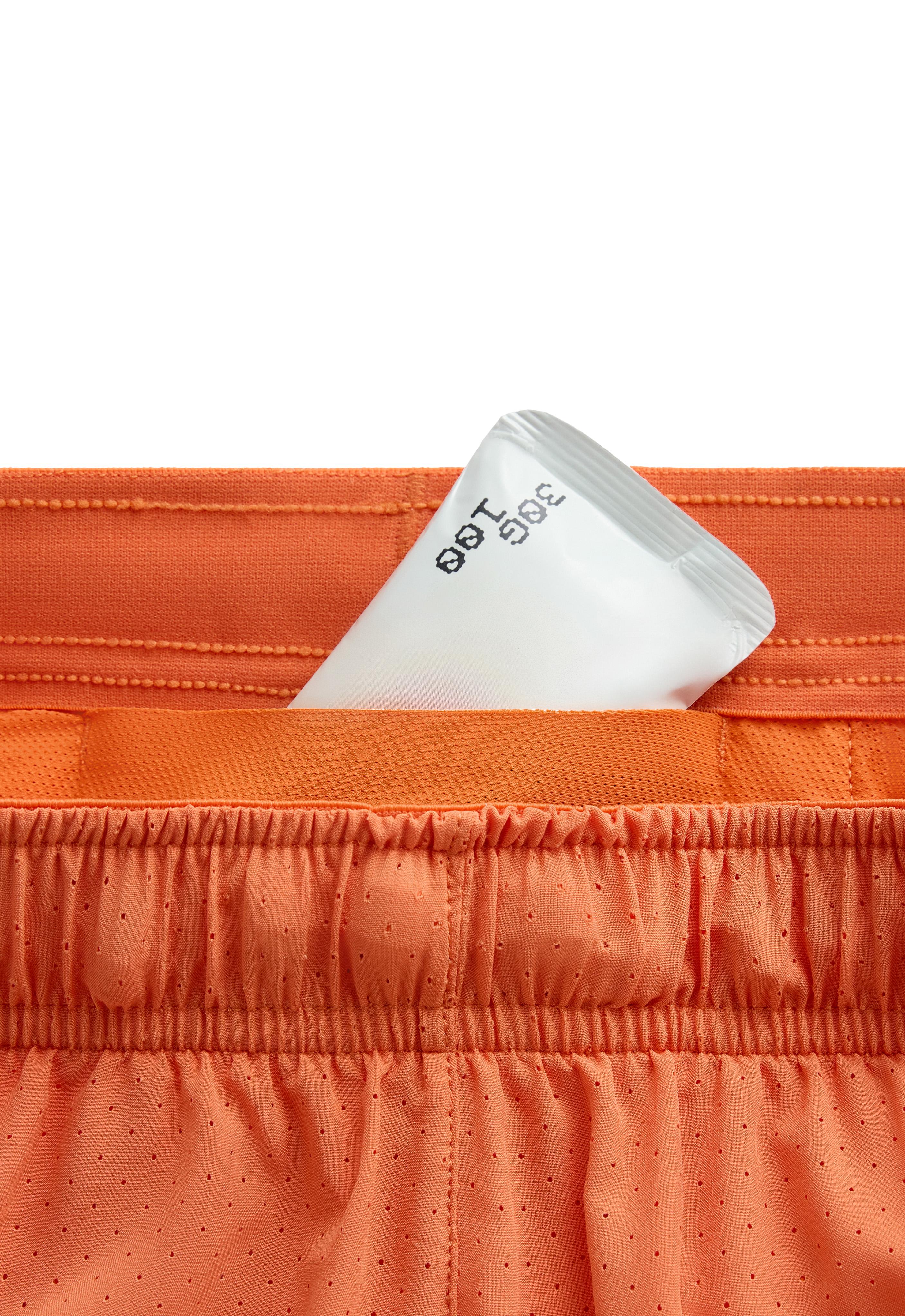 Mid-rise 7cm technical shorts — WASHED ORANGE