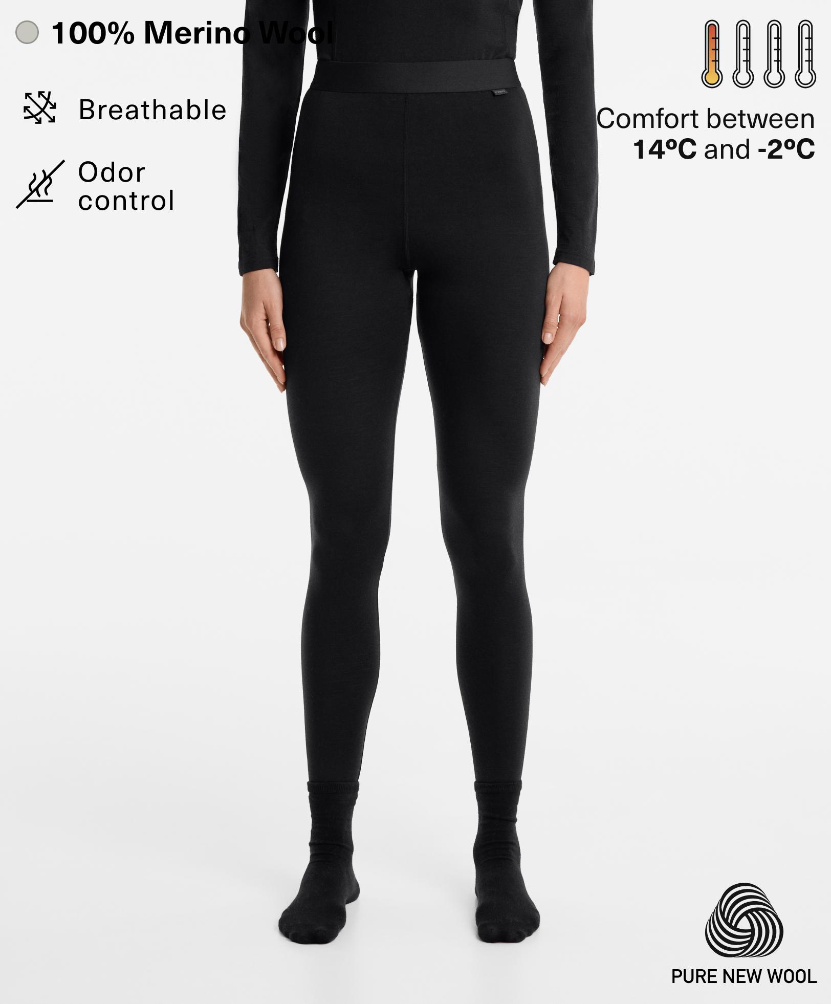 Leggings performance base layers 100% lã de merino - Saldos