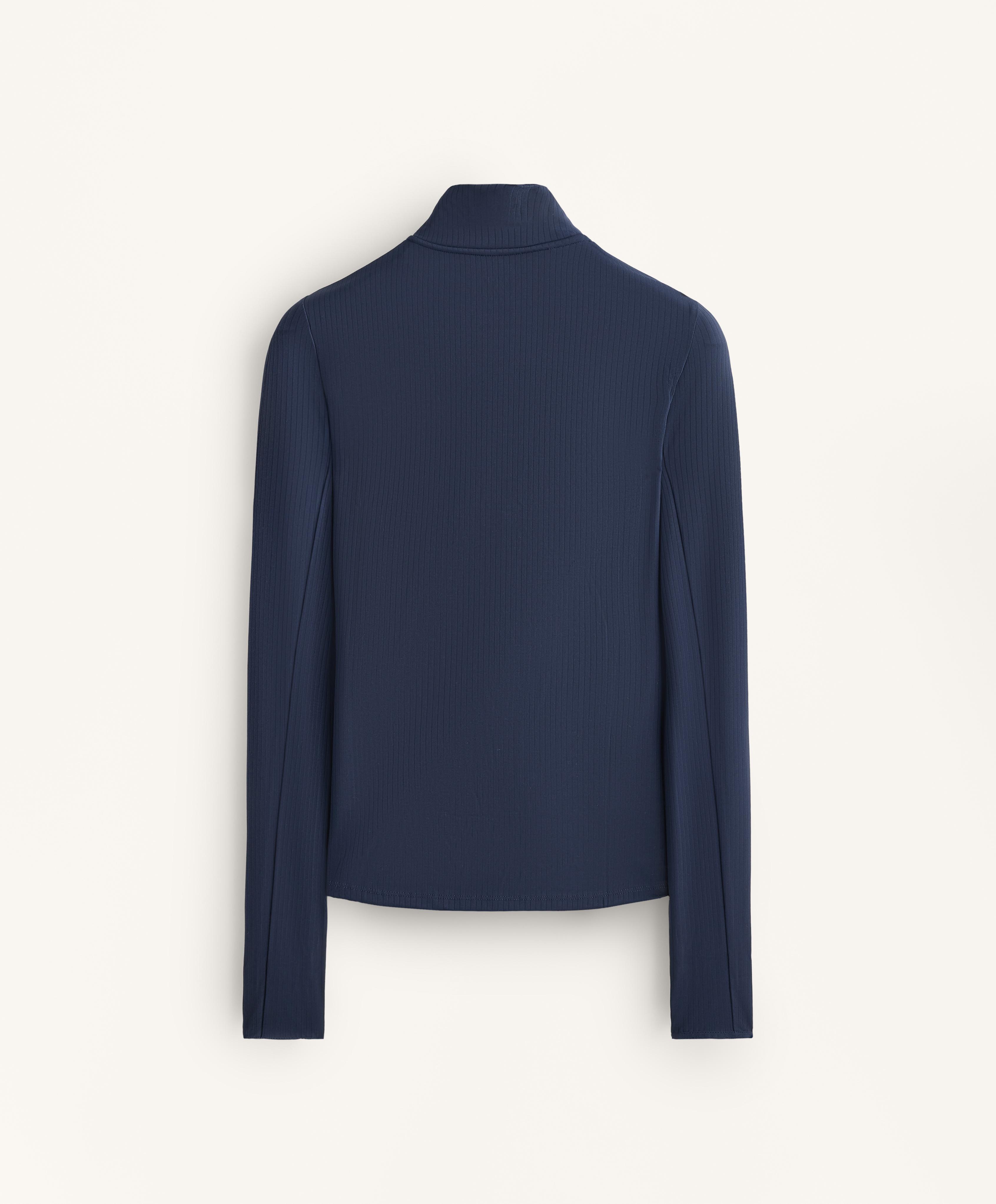 Thermal base layer rib T-shirt — NAVY BLUE