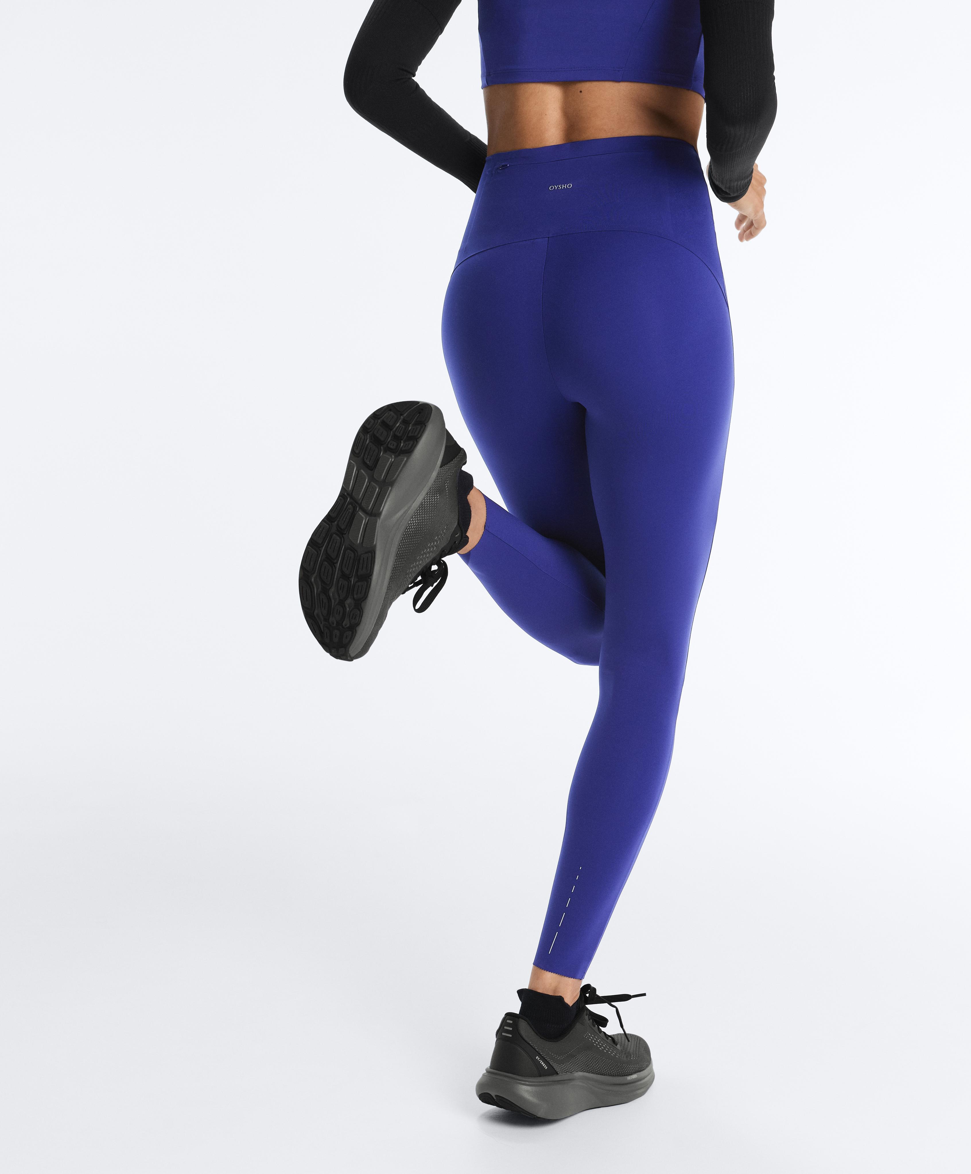 High rise Compressive reflective ankle-length leggings