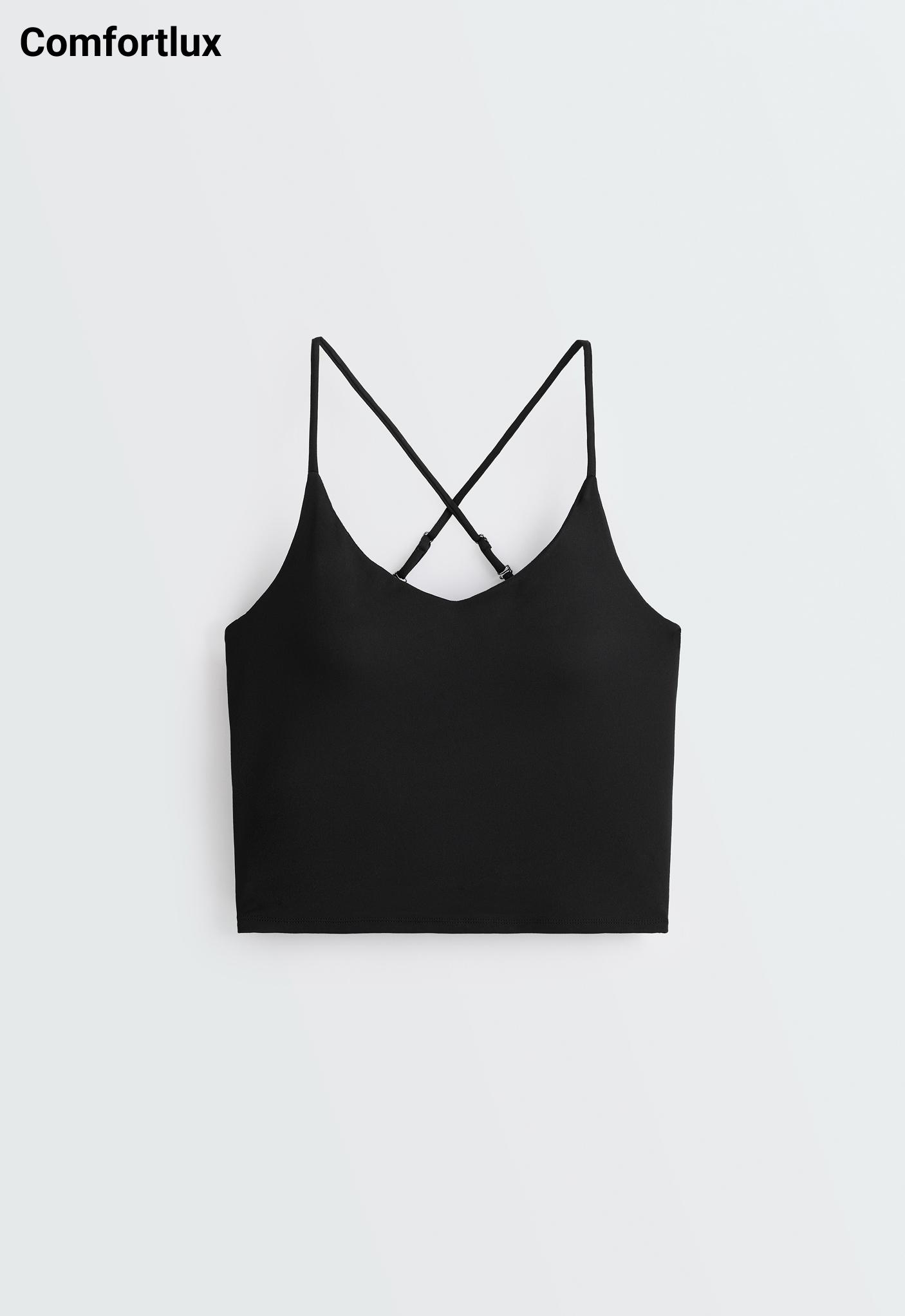 Comfortlux tank top with adjustable straps — BLACK