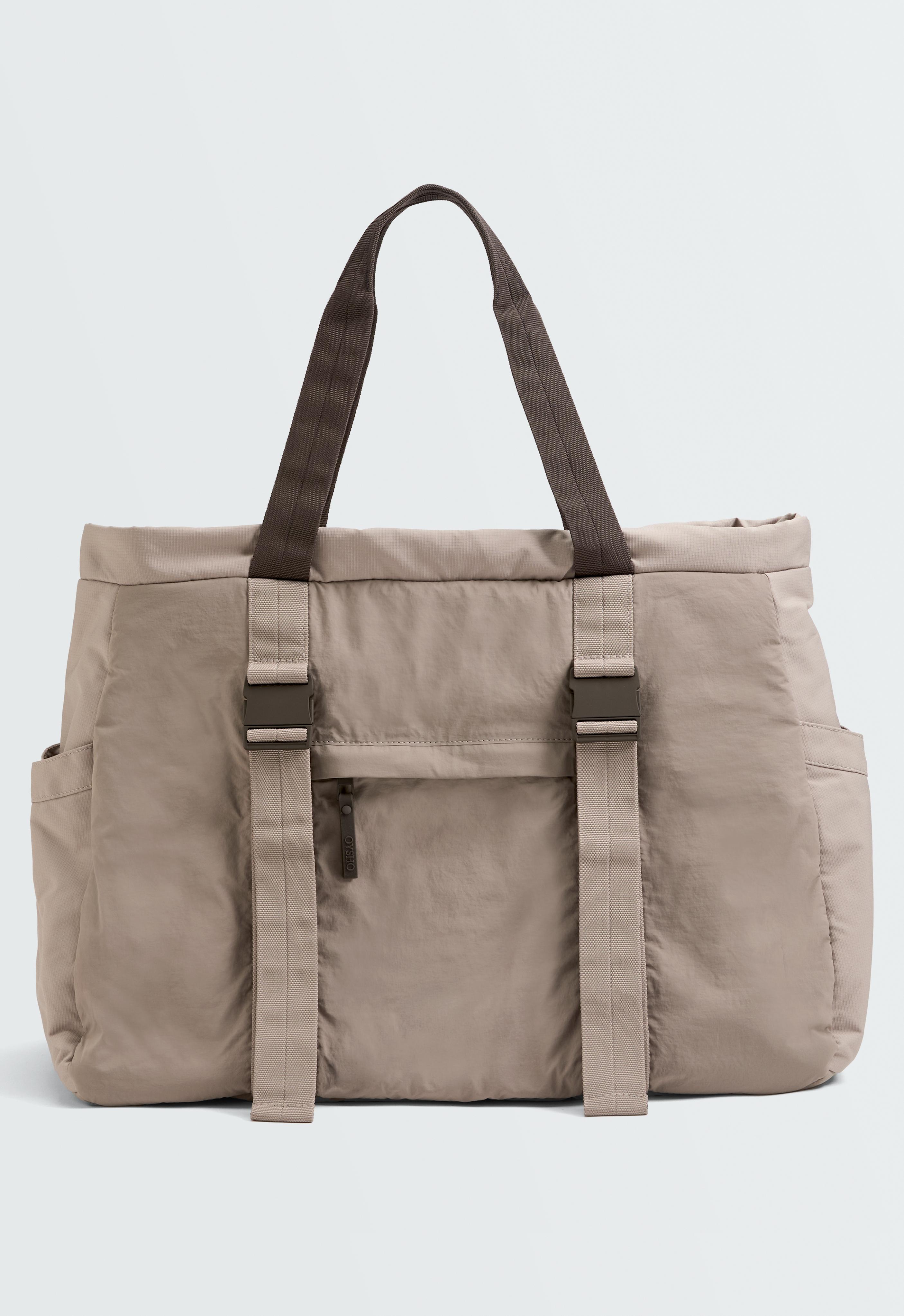 Adjustable-strap shopper bag — MINK