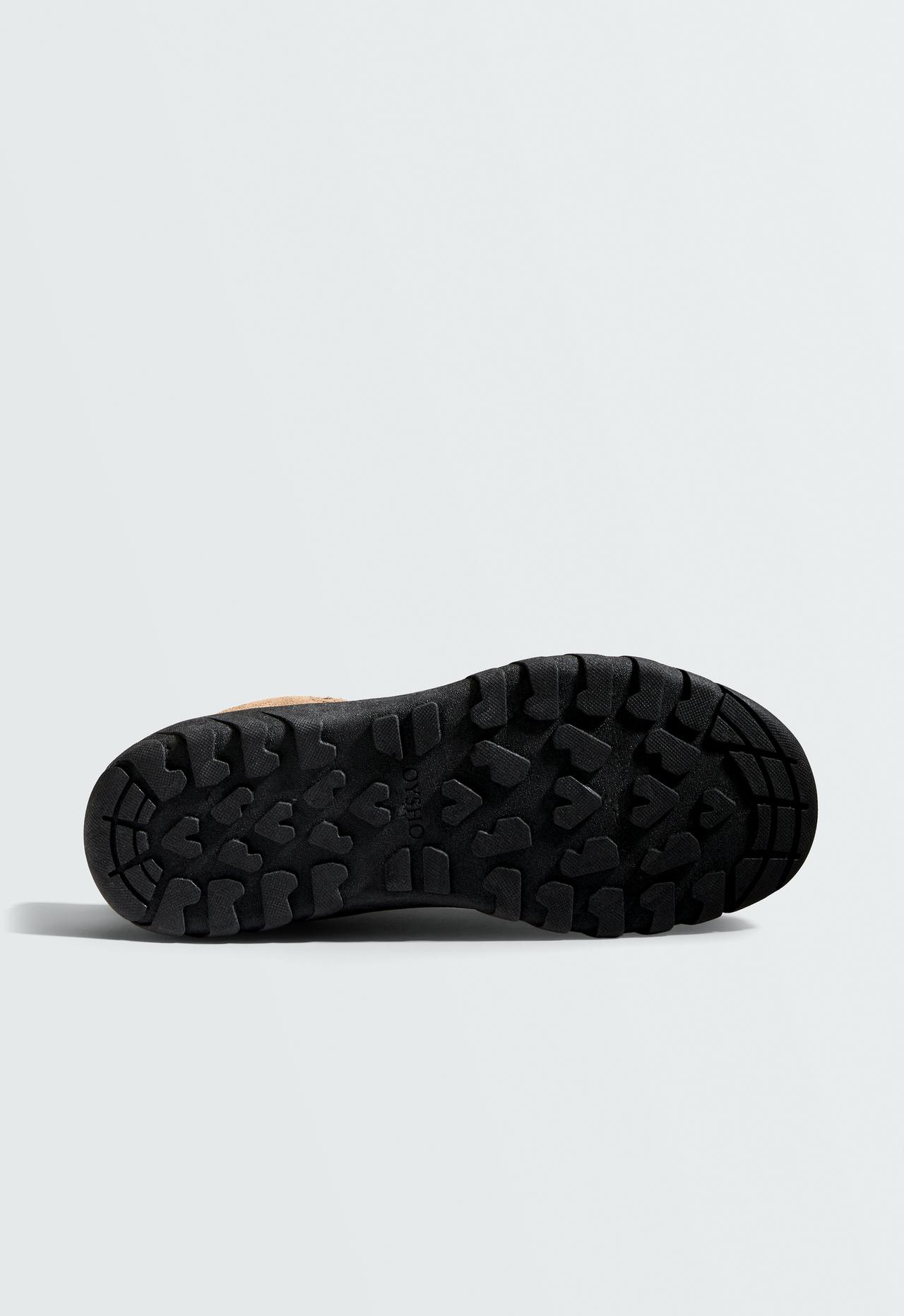 Split-leather trainers — NATURAL