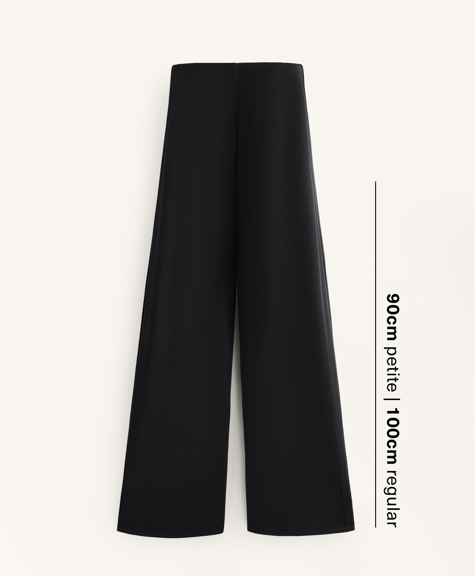 Soft-touch modal wide-leg trousers with side pleat.