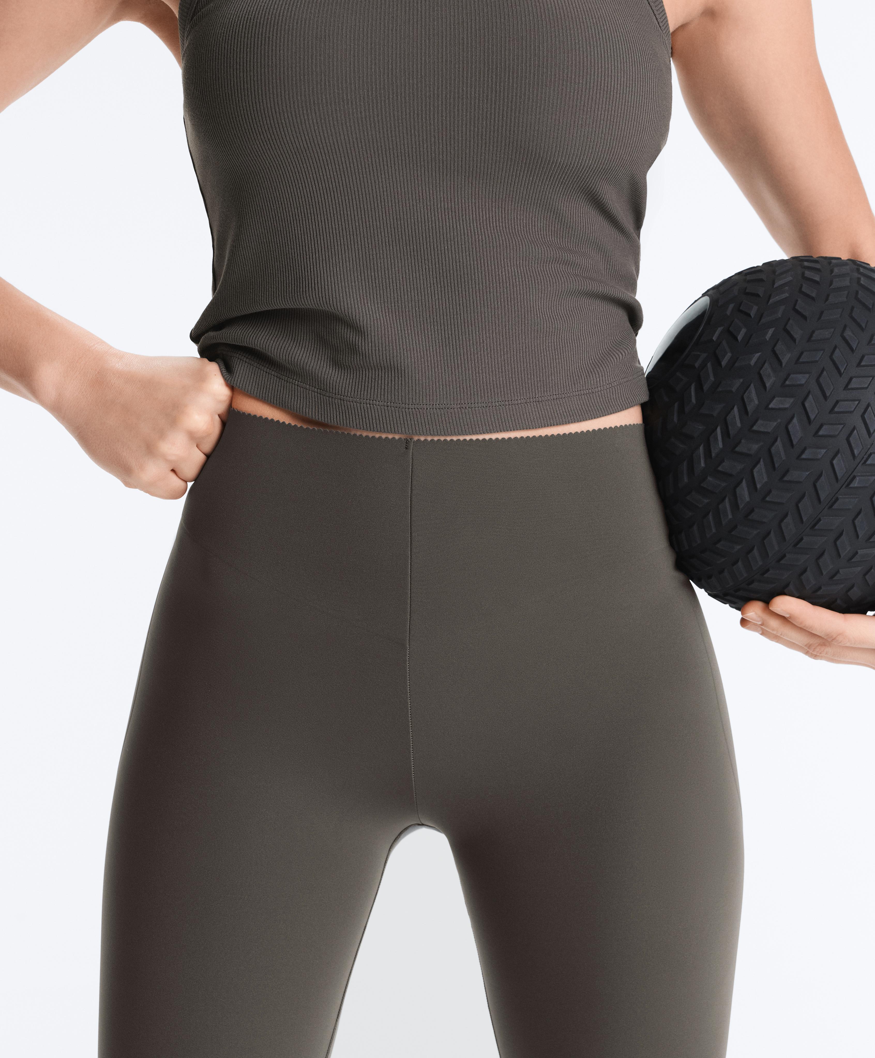 High-rise Compressive Raise Up flare trousers — CHARCOAL GREY
