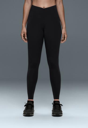 V-cut Light Touch 65cm high-rise ankle-length leggings — BLACK 3