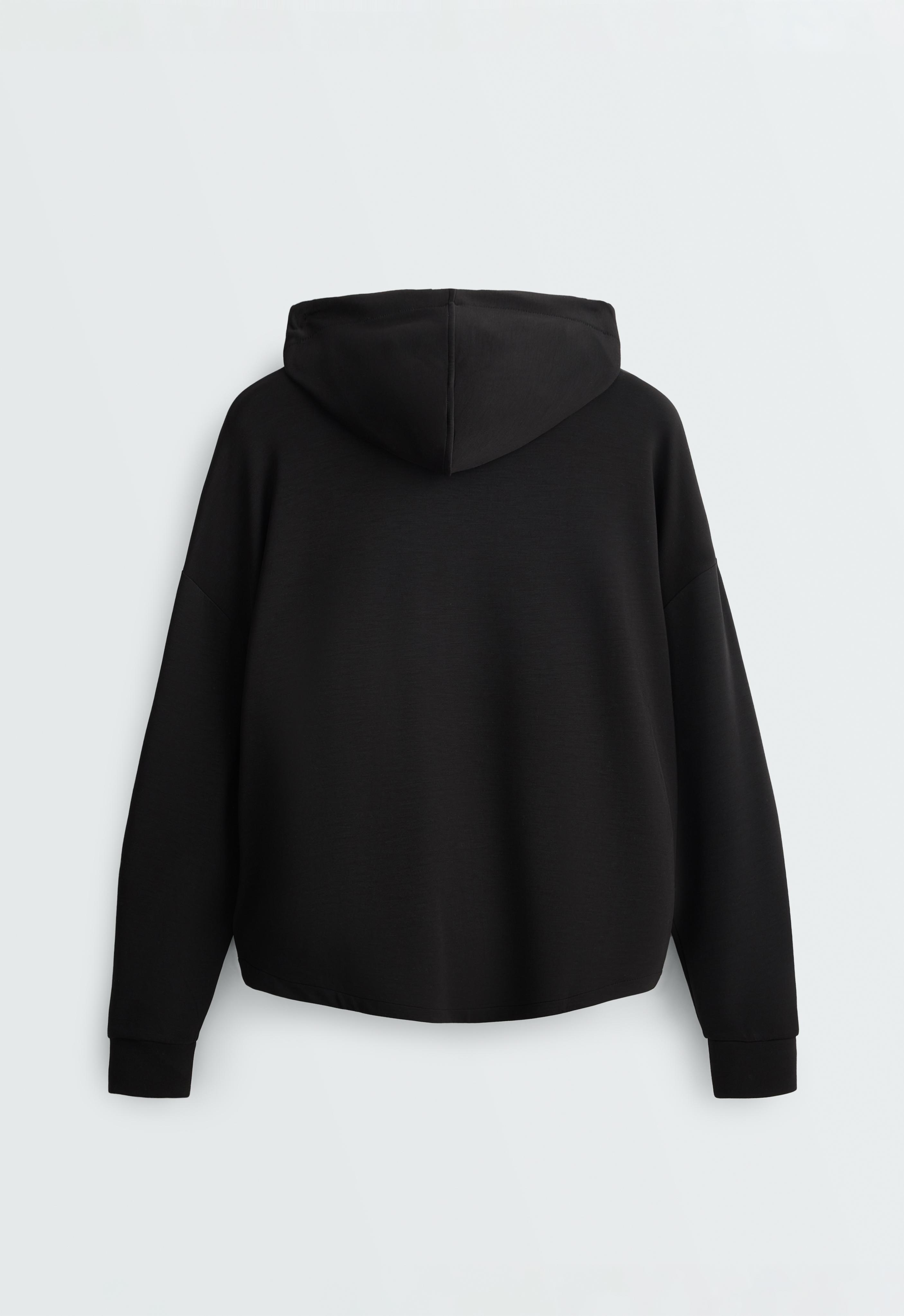 Soft-touch jacket with modal — BLACK