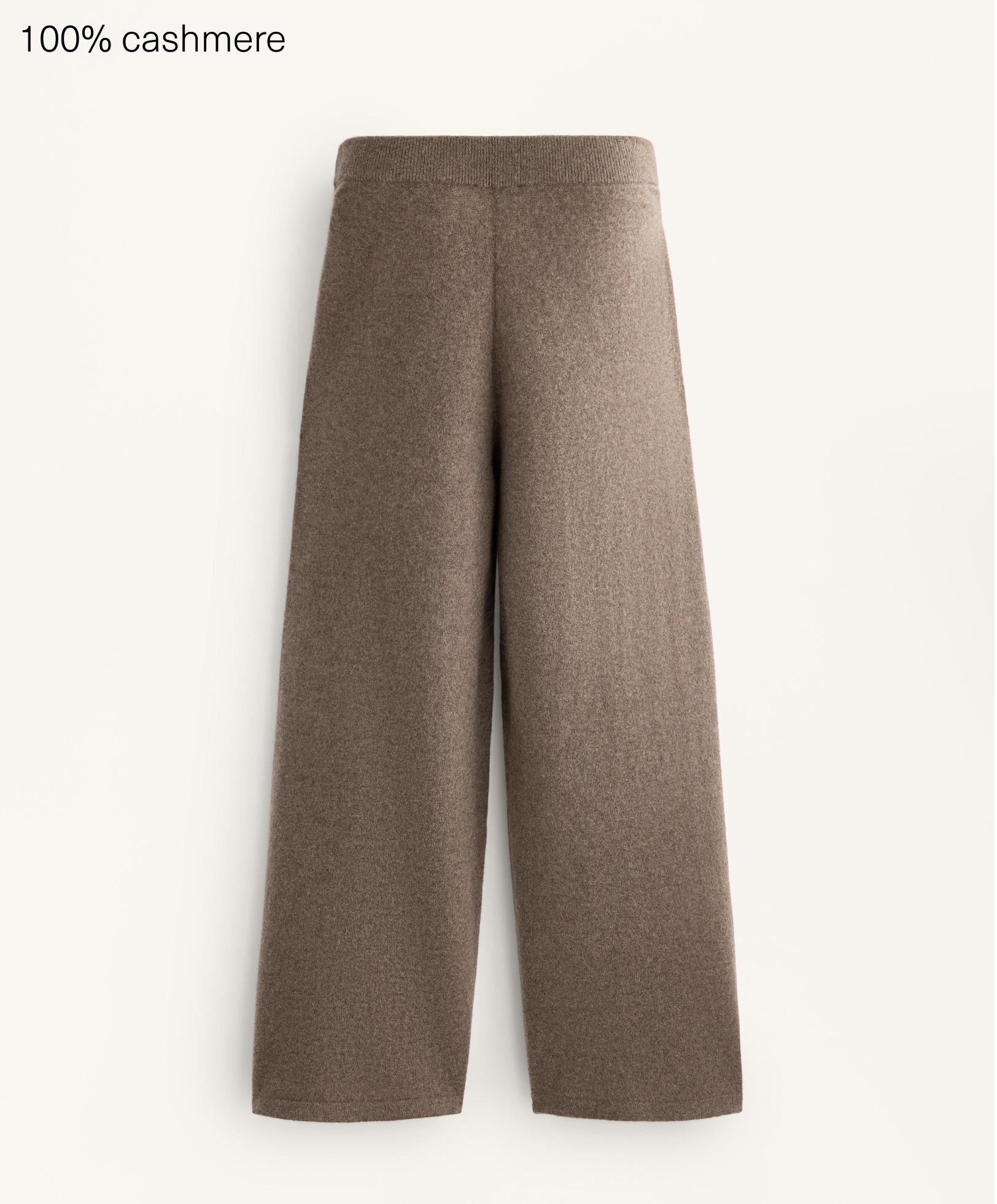 Pantaloni dritti 100% cachemire