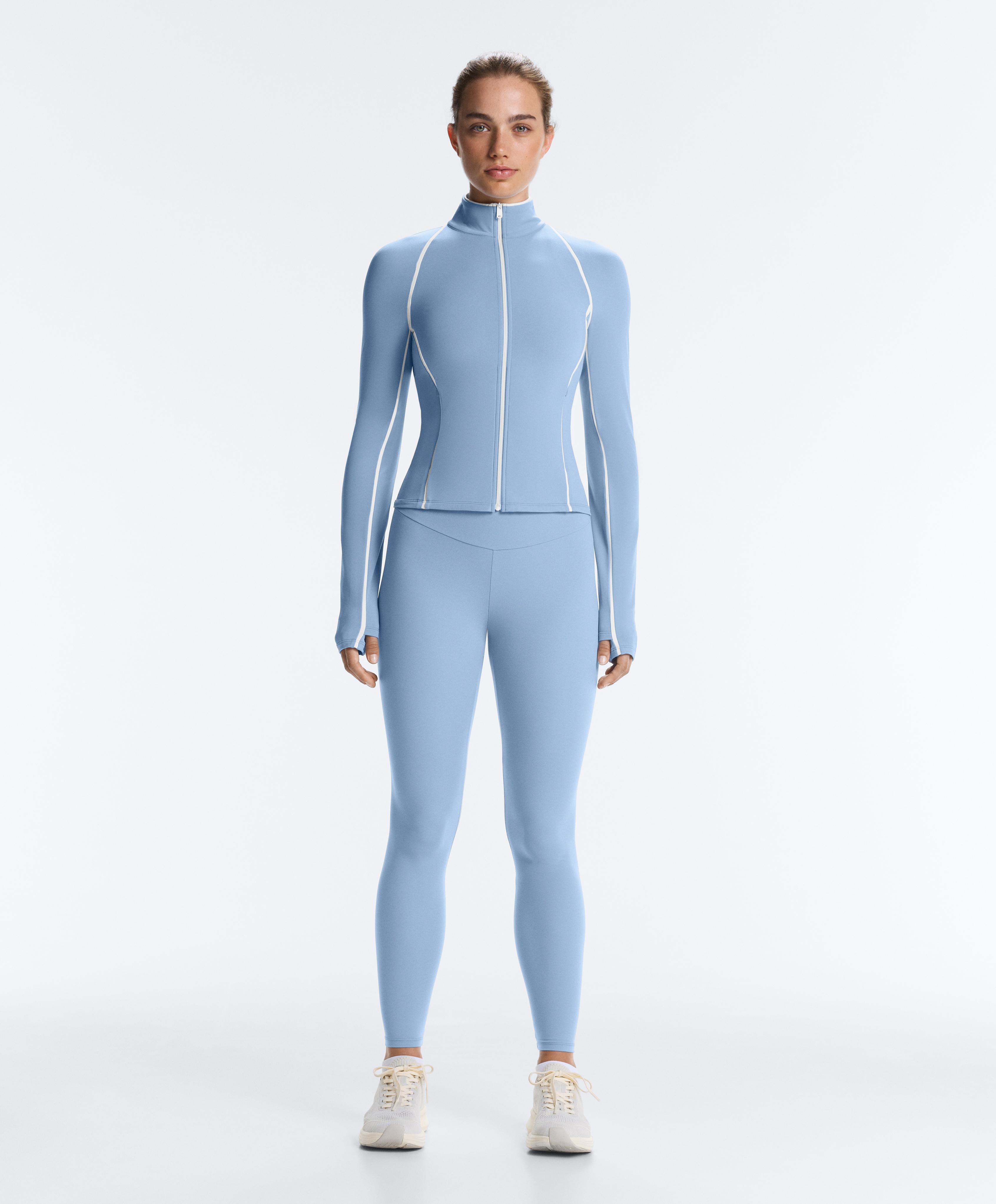 Light warm piping technical jacket — BLUE