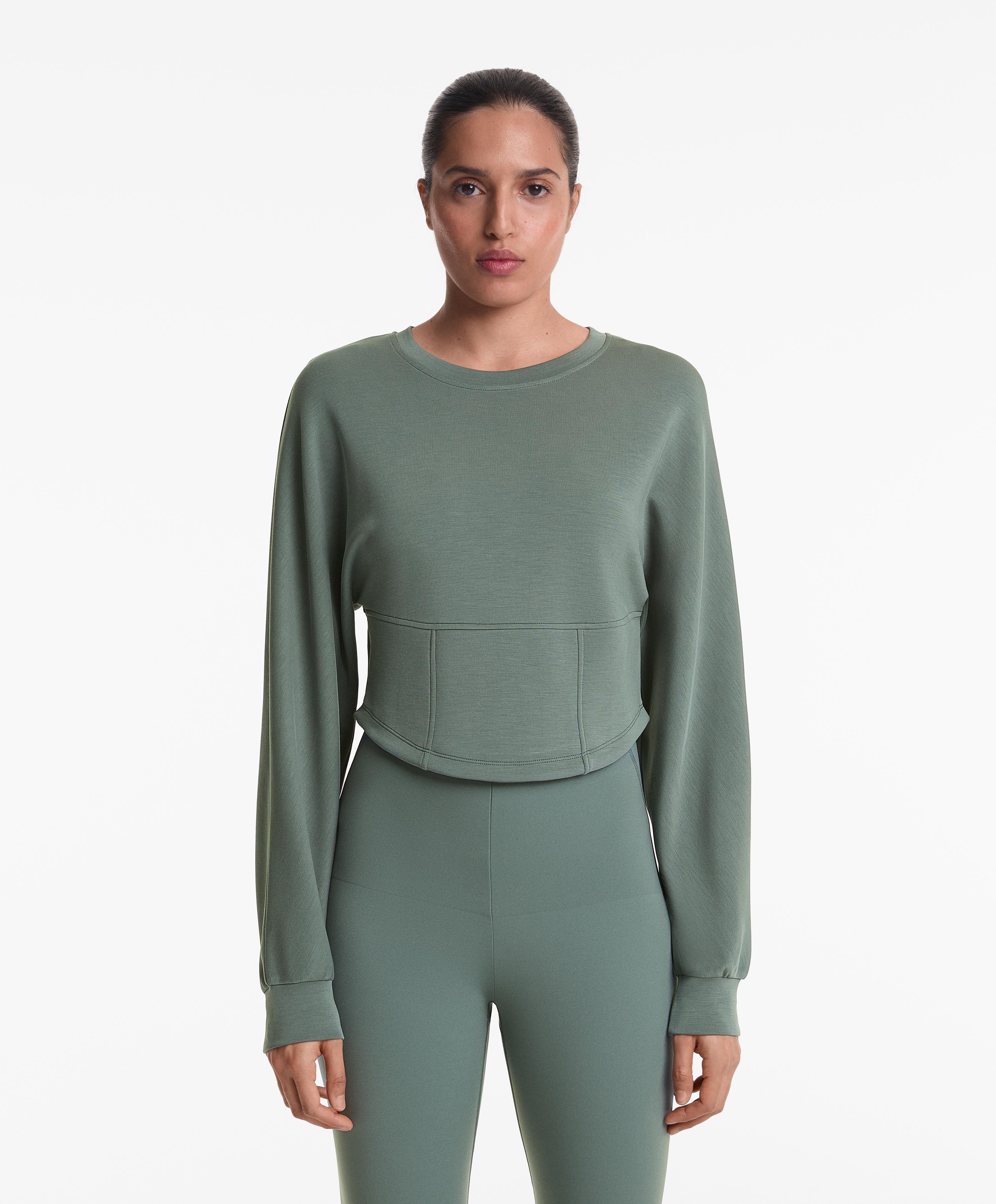 Sweat crop top avec modal au toucher doux Sweat crop top avec modal au toucher doux