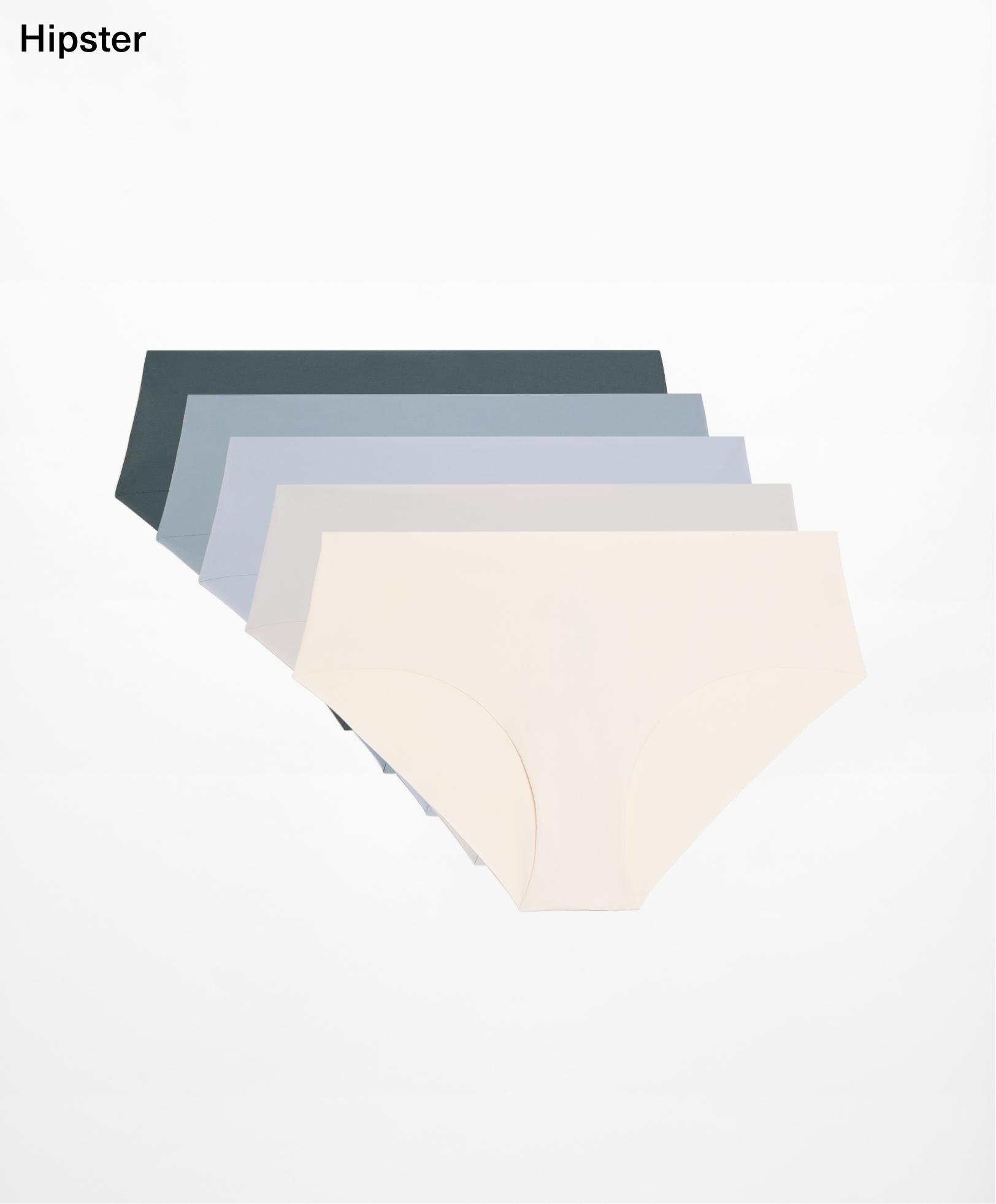 5 laser-cut polyamide blend hipster briefs