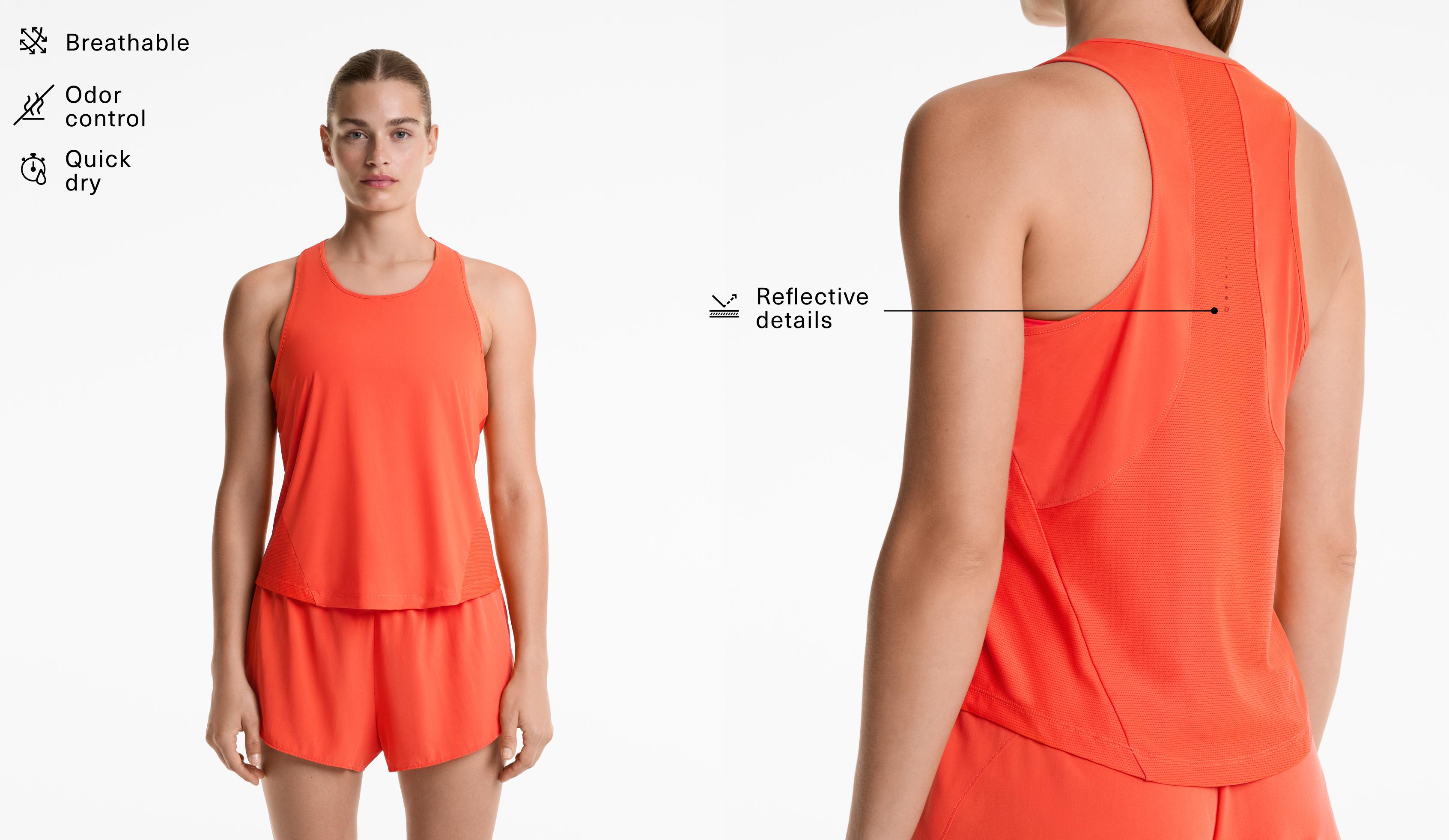 Technical sleeveless T-shirt
