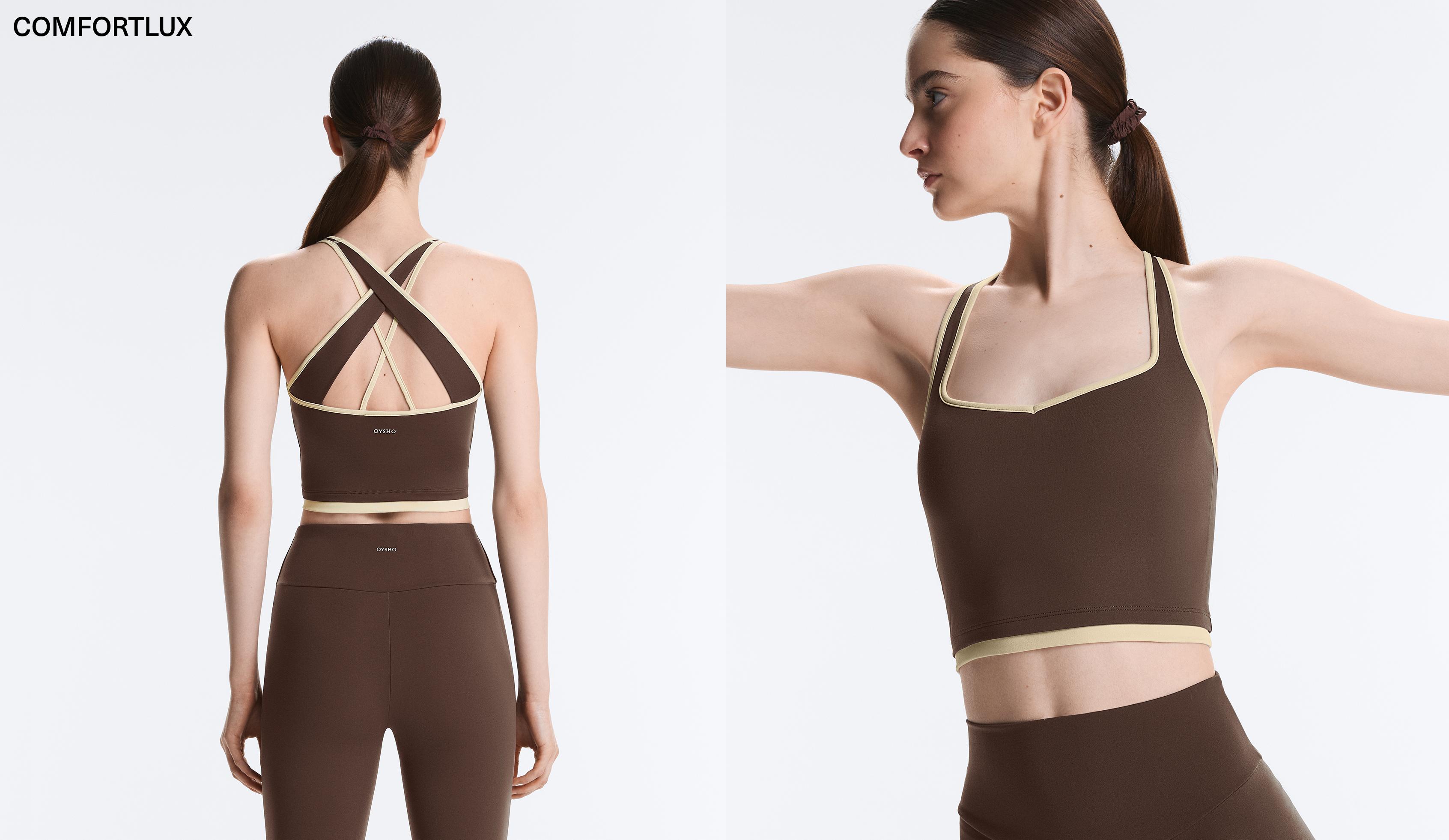 Comfortlux contrast crossover back Tank top