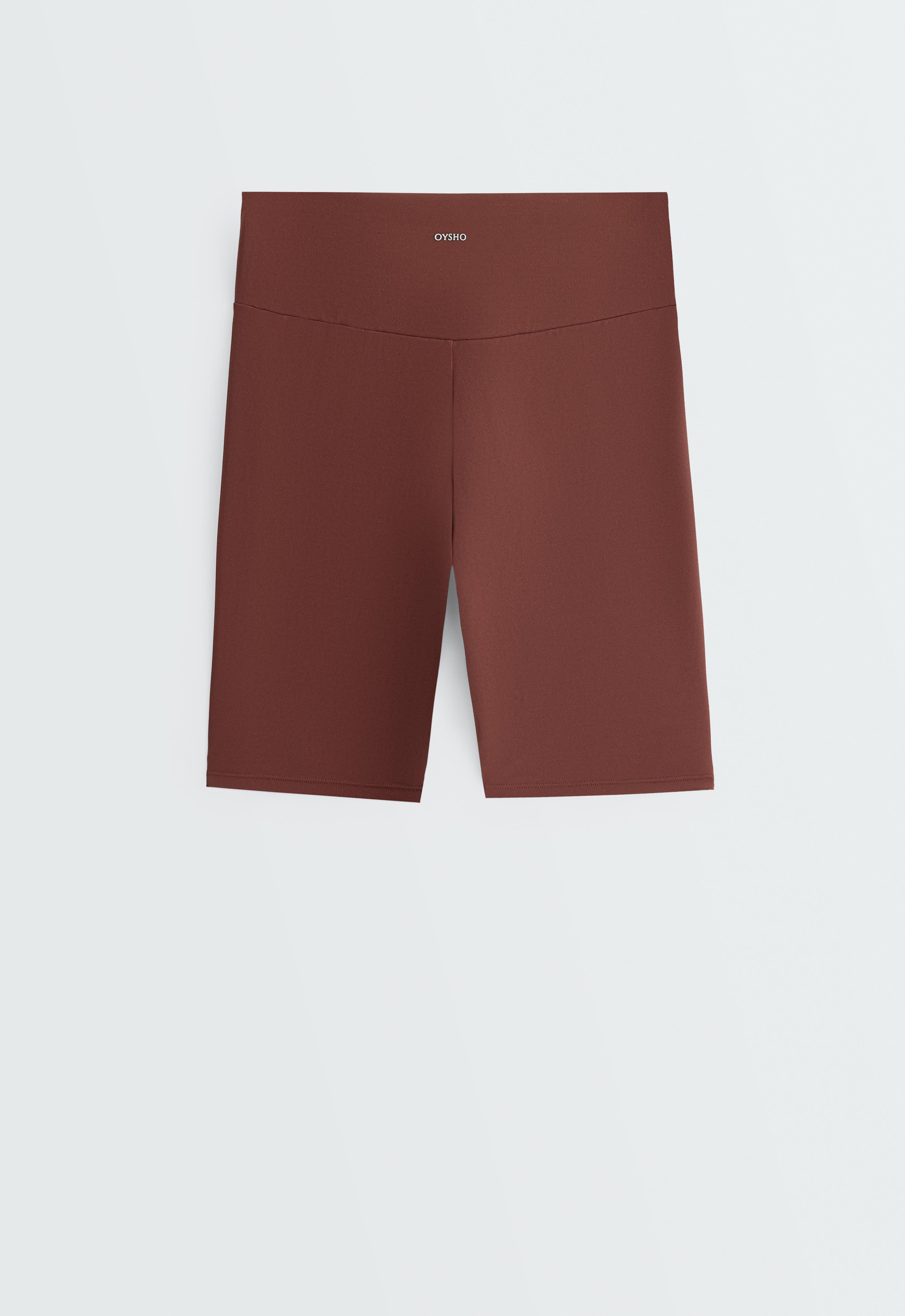 Comfortlux high-rise 20cm biker leggings — TERRACOTTA