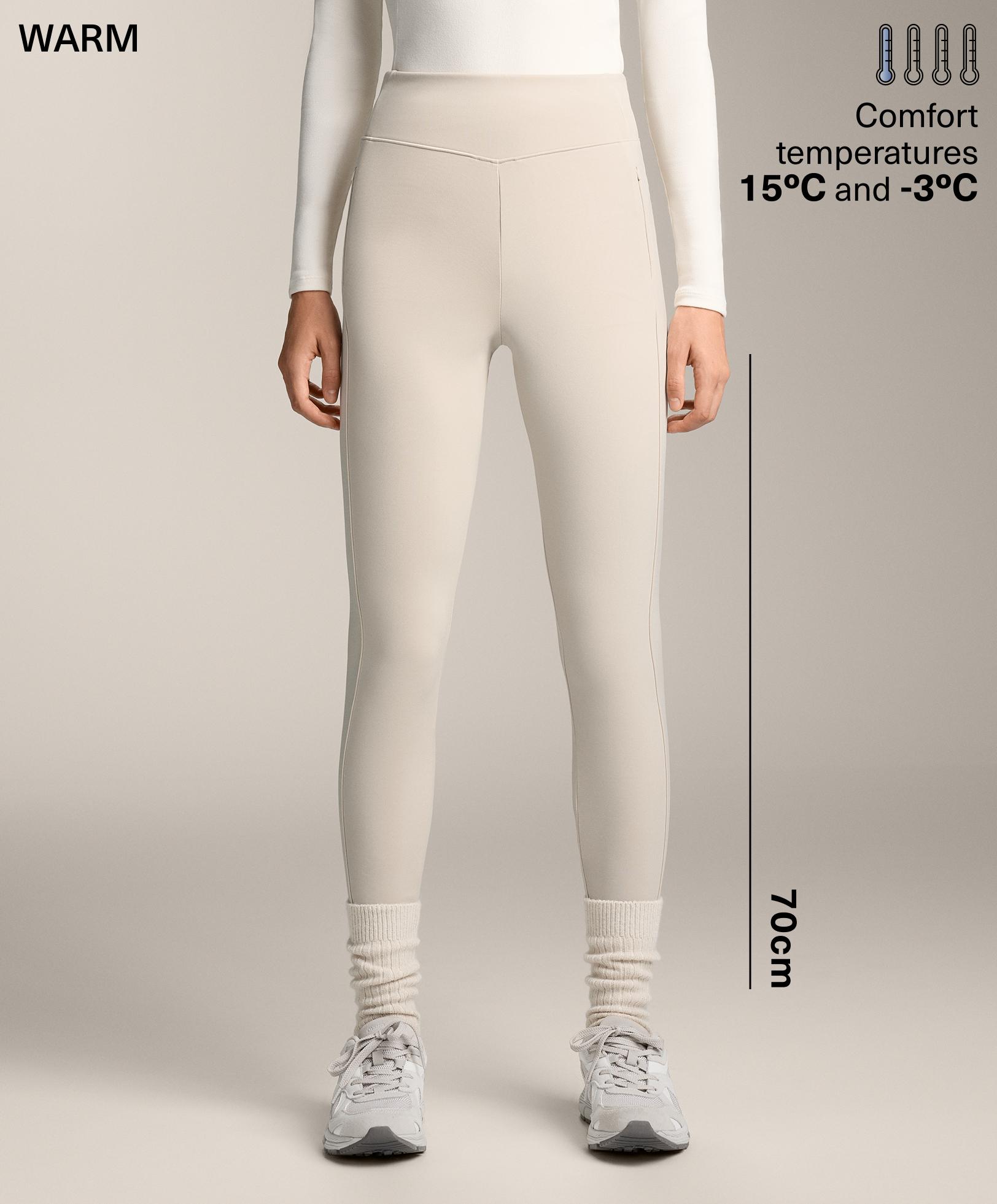 Knöchellange High Rise Warm Leggings mit Taschen, 70 cm Knöchellange High Rise Warm Leggings mit Taschen, 70 cm