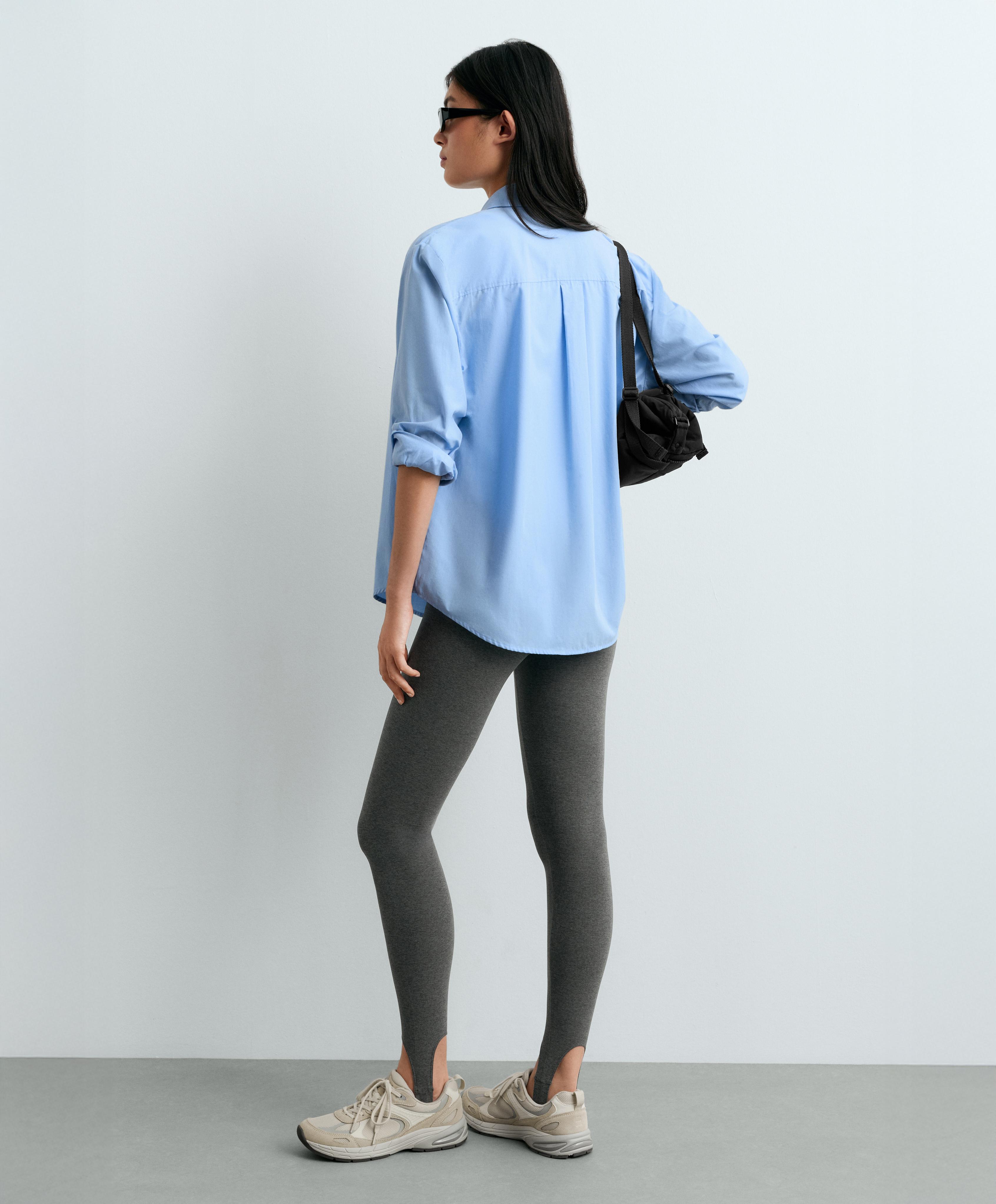 100% cotton long-sleeved shirt — SKY BLUE
