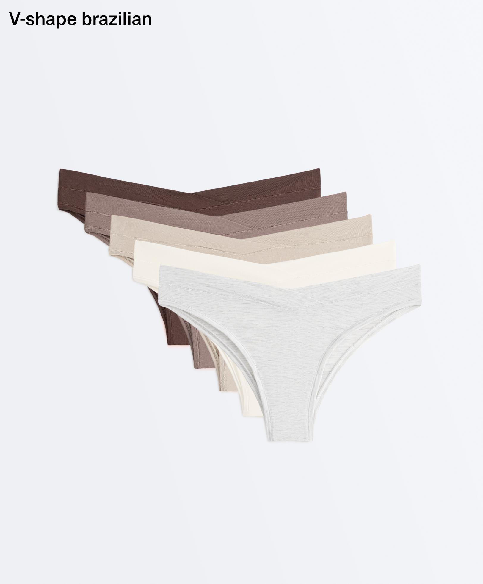5 سراويل داخلية برازيلية ممزوجة بالمودال بقصة مثلثة
