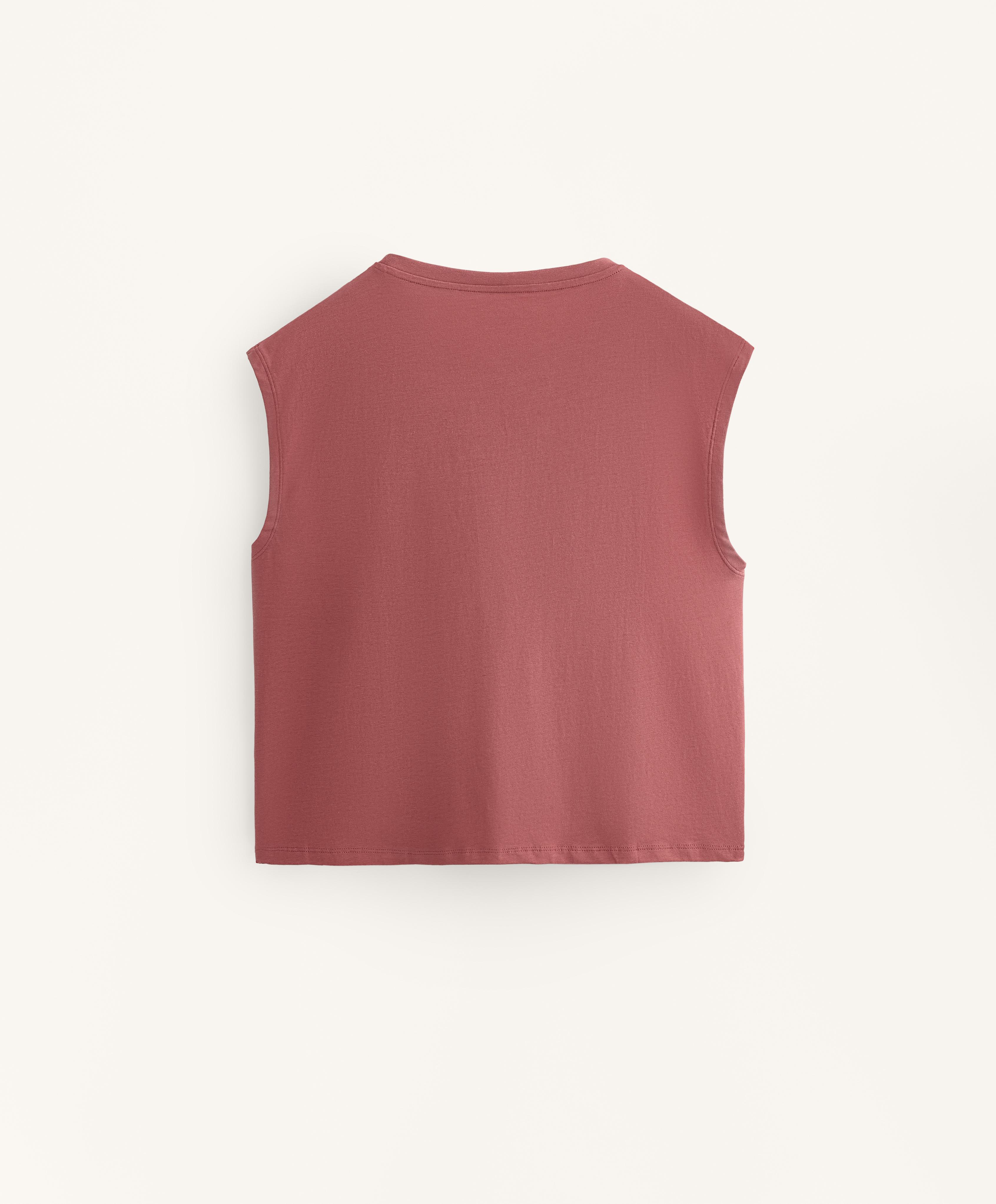 Ärmelloses Shirt aus Baumwollgemisch