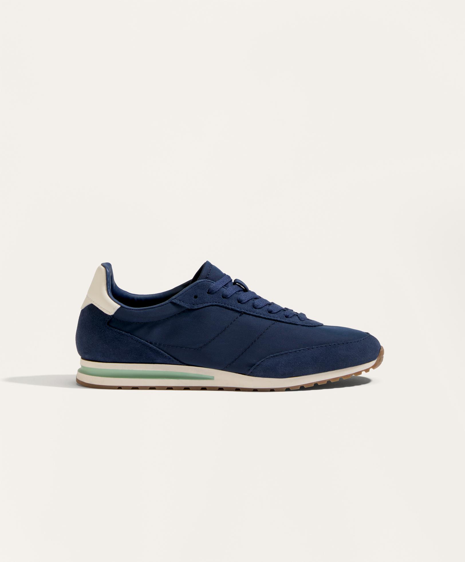 Nylon trainers with split-leather pieces - Sale