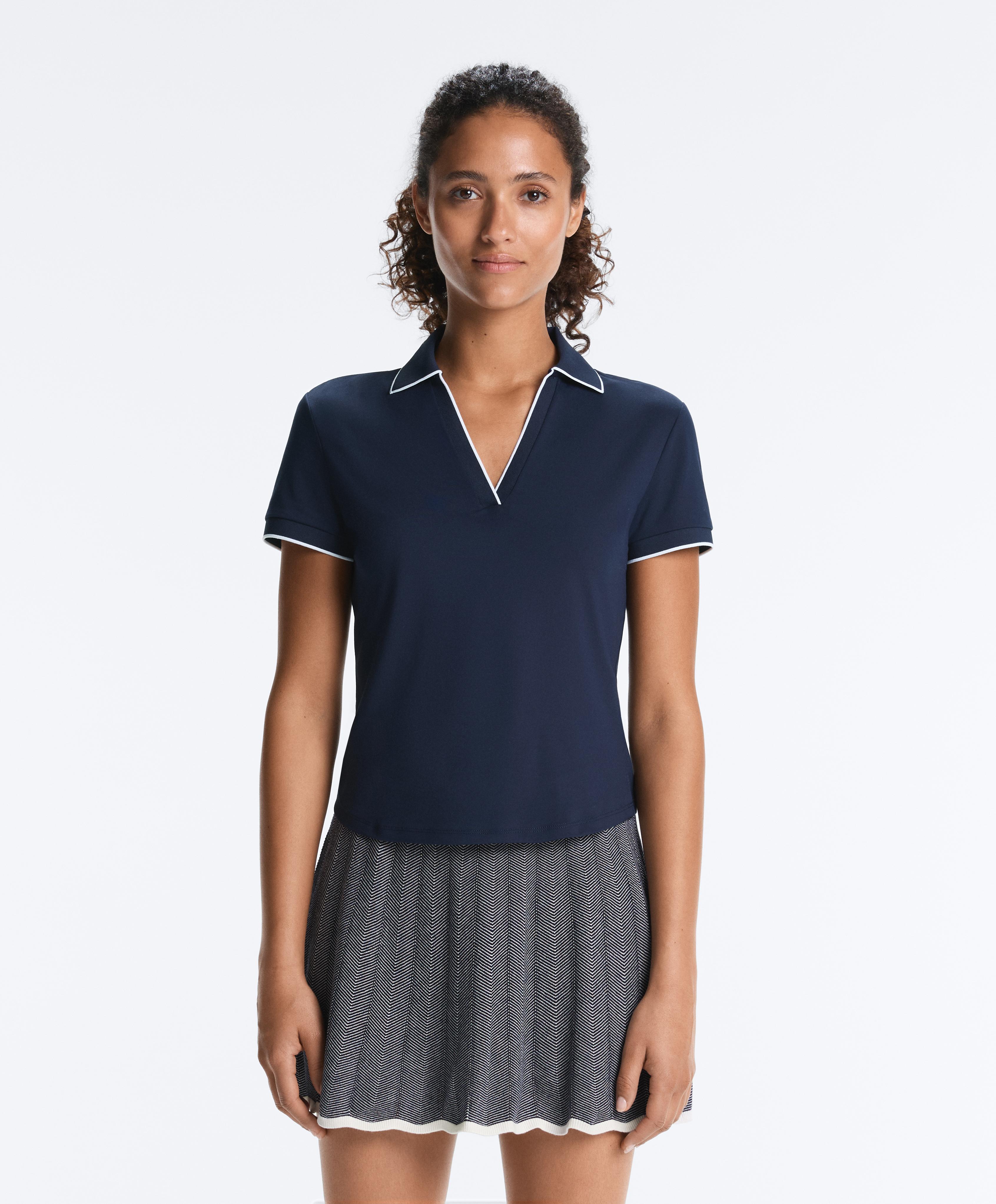Short-sleeved Comfortlux polo shirt — NAVY BLUE