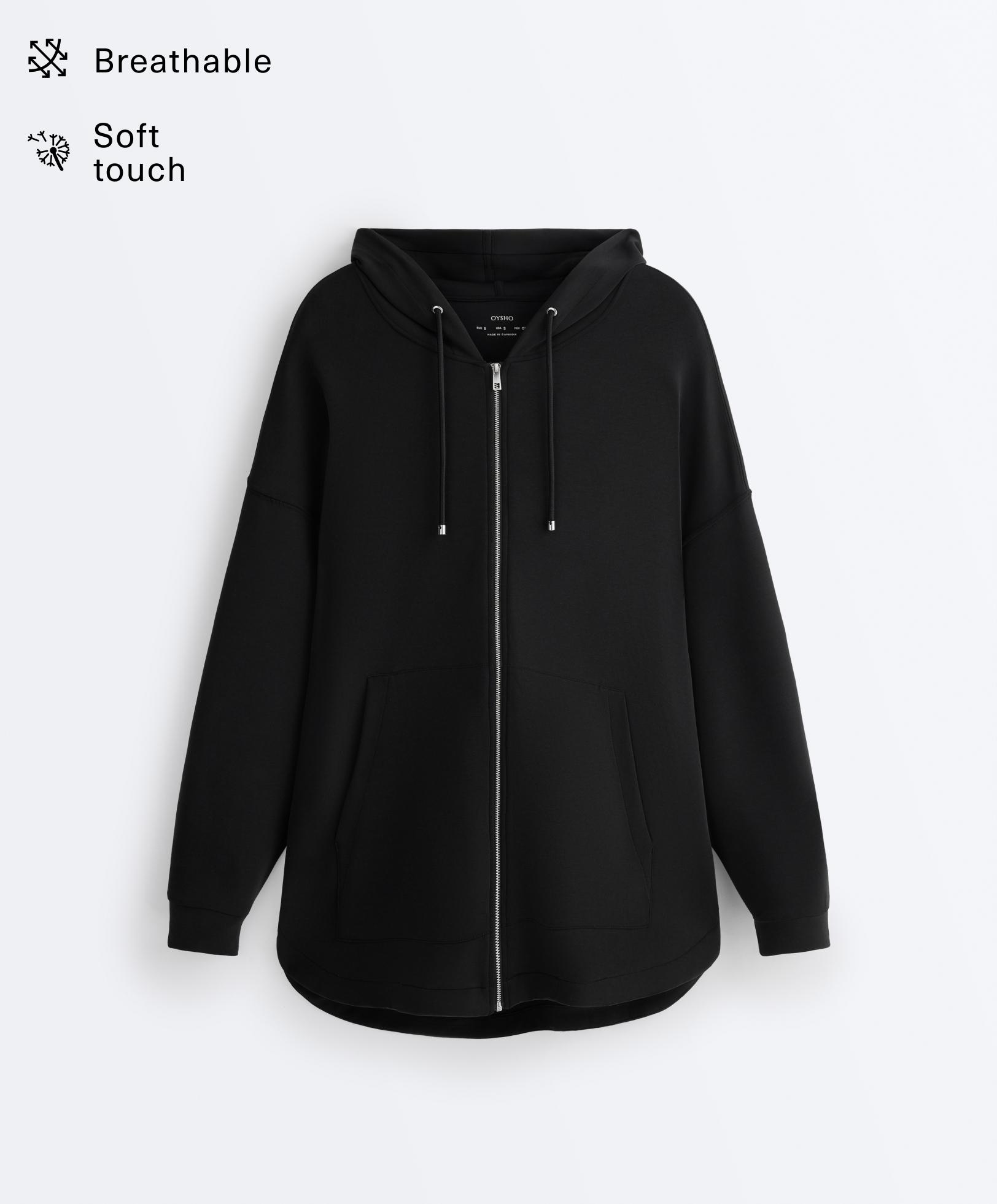 Long Soft Touch jacket with modal