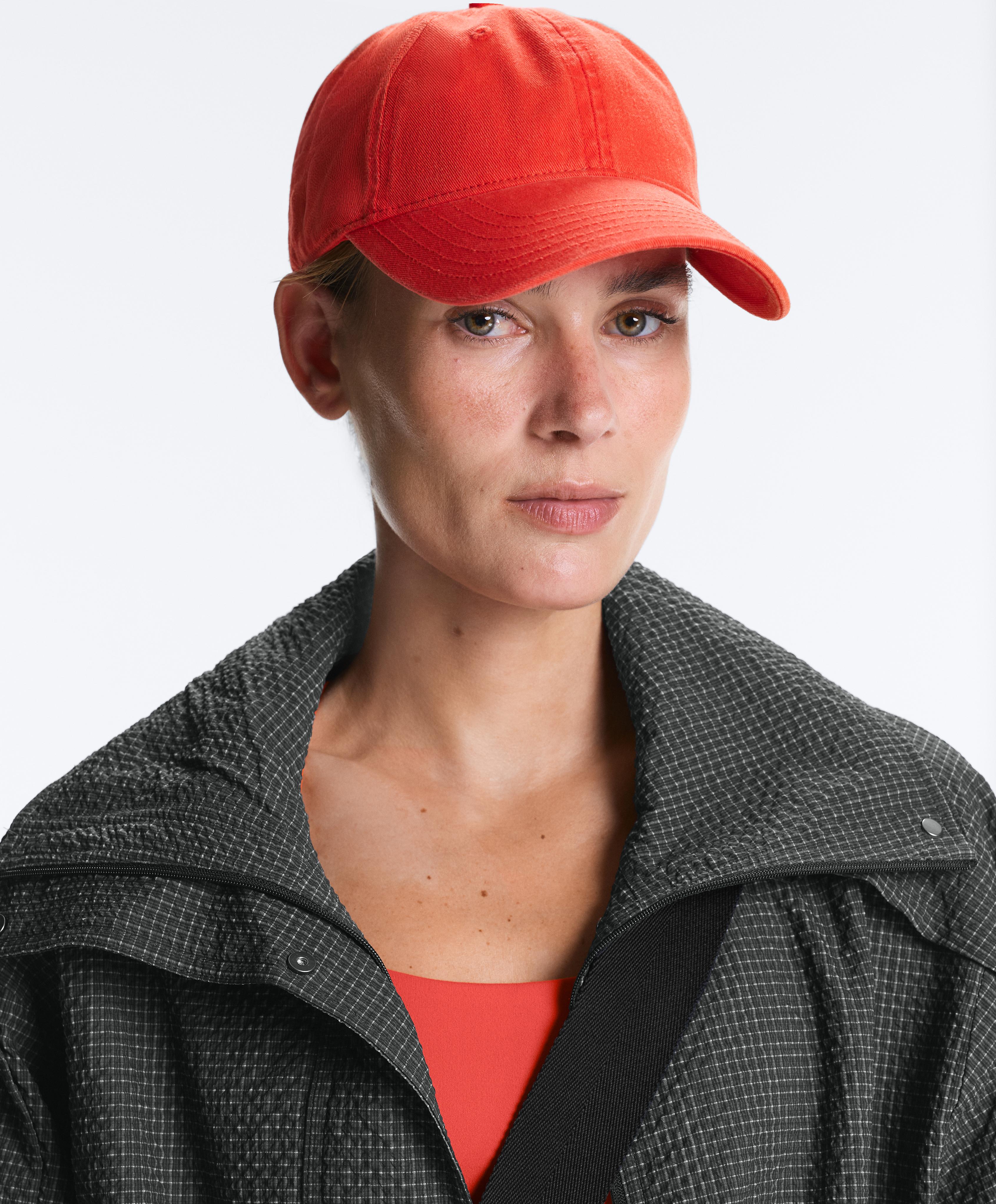 Washed-effect 100% cotton cap — BRIGHT ORANGE