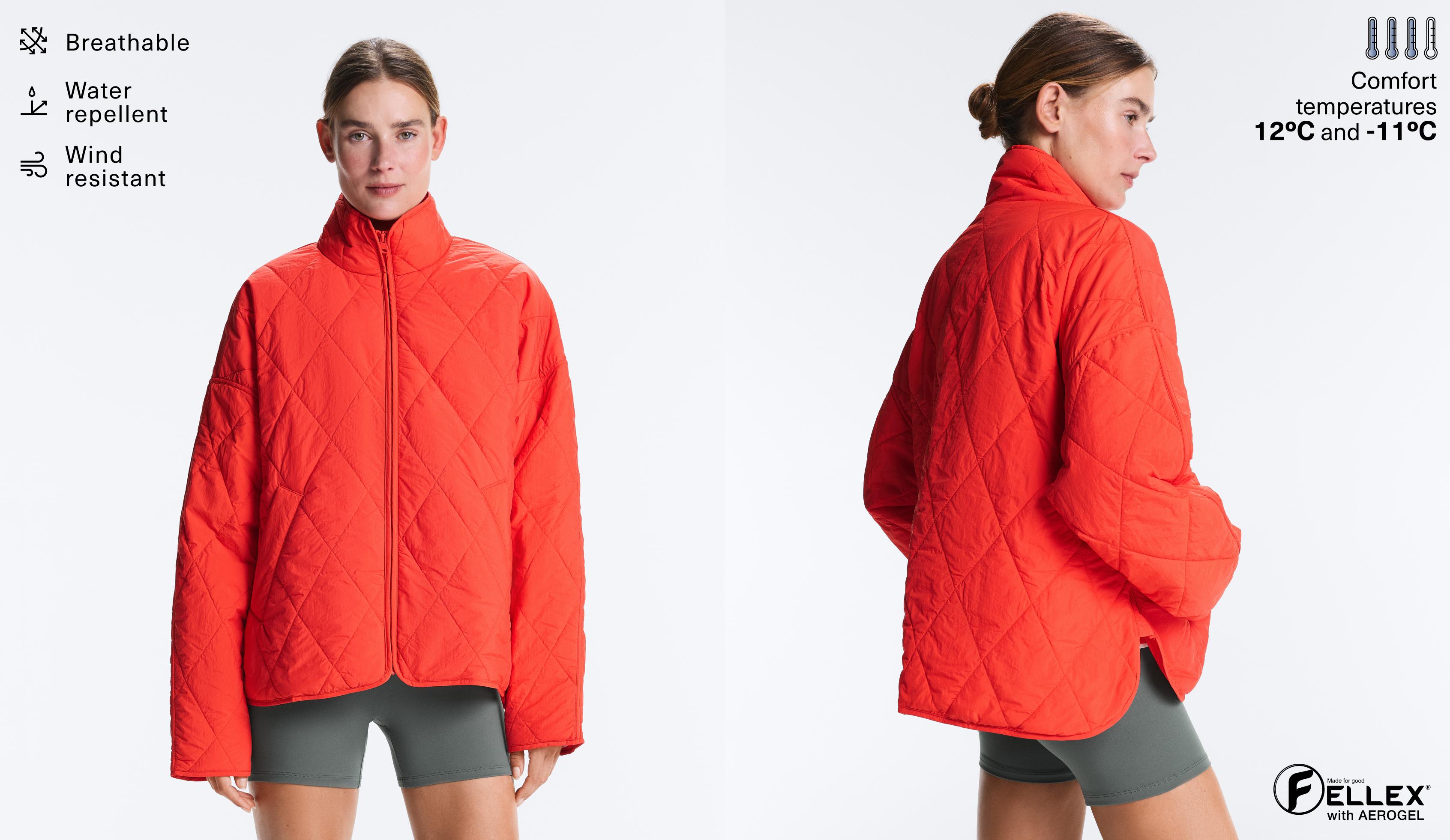 Water-repellent FELLEX® AEROGEL padded jacket — BRIGHT ORANGE