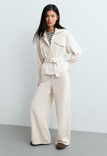 5-pocket wide-leg trousers — PALE ECRU 5