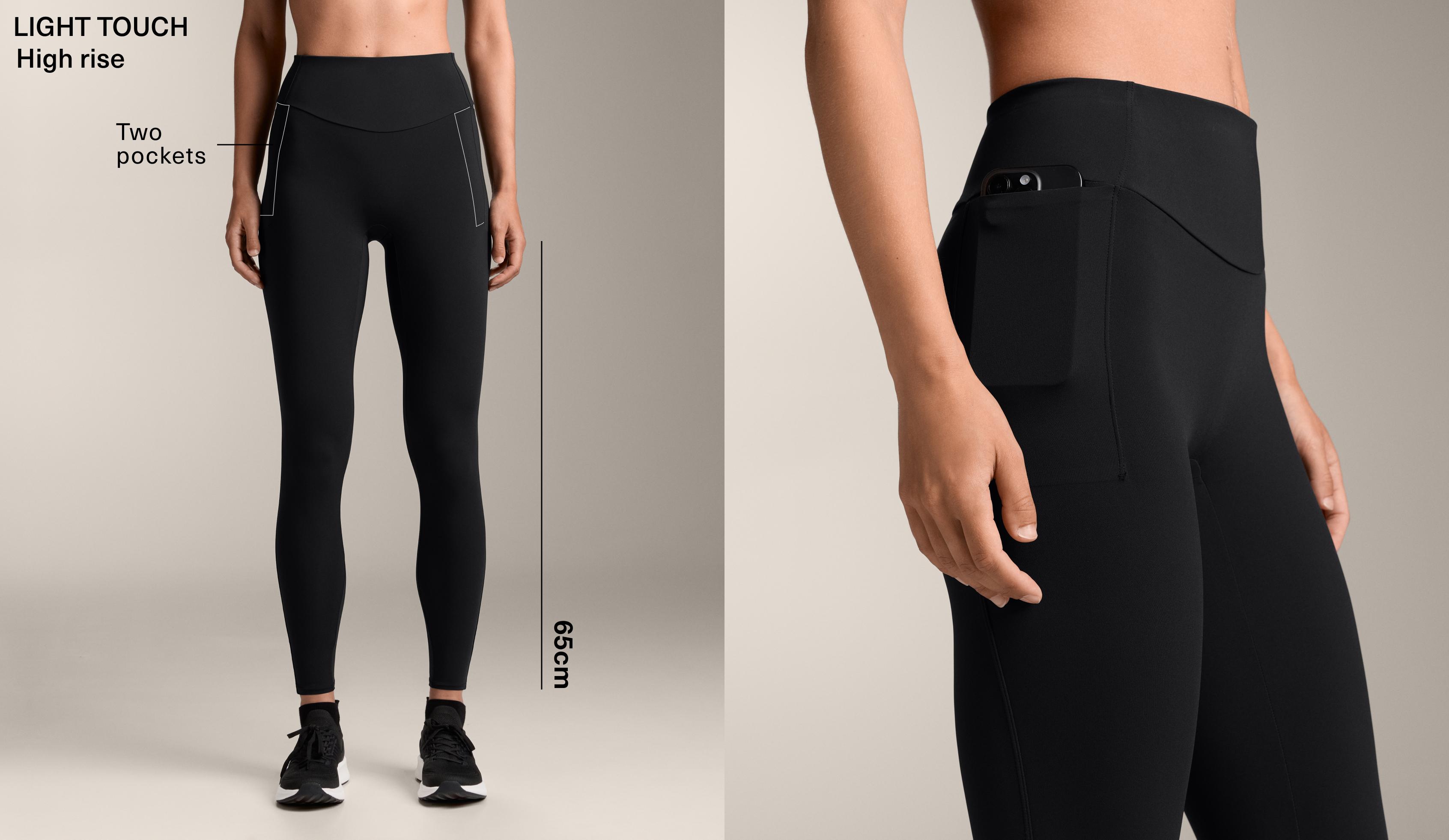 Knöchellange High-Rise-Leggings Light Touch mit Taschen, 65 cm Knöchellange High-Rise-Leggings Light Touch mit Taschen, 65 cm