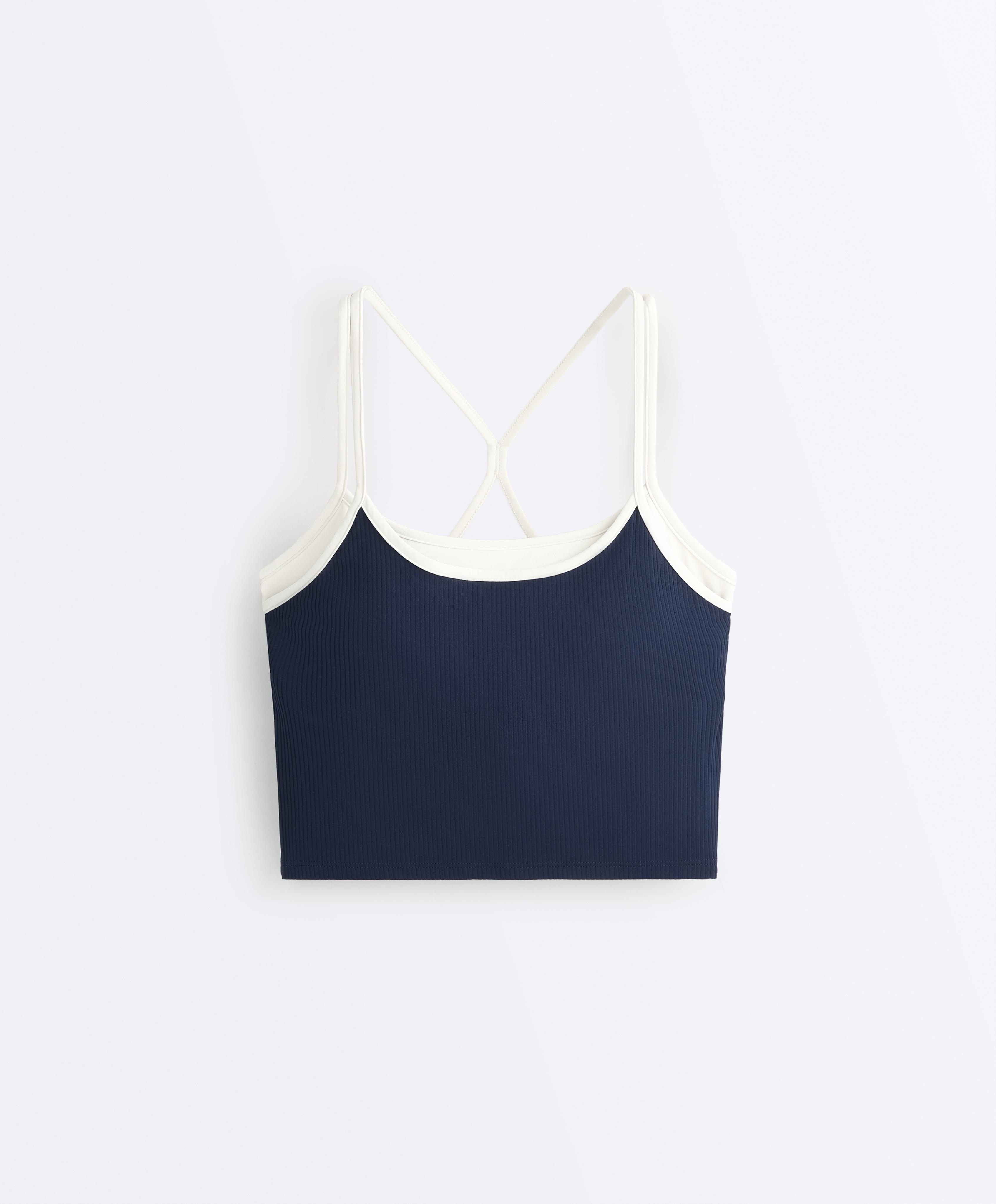 Comfortlux overlay tank top — NAVY BLUE