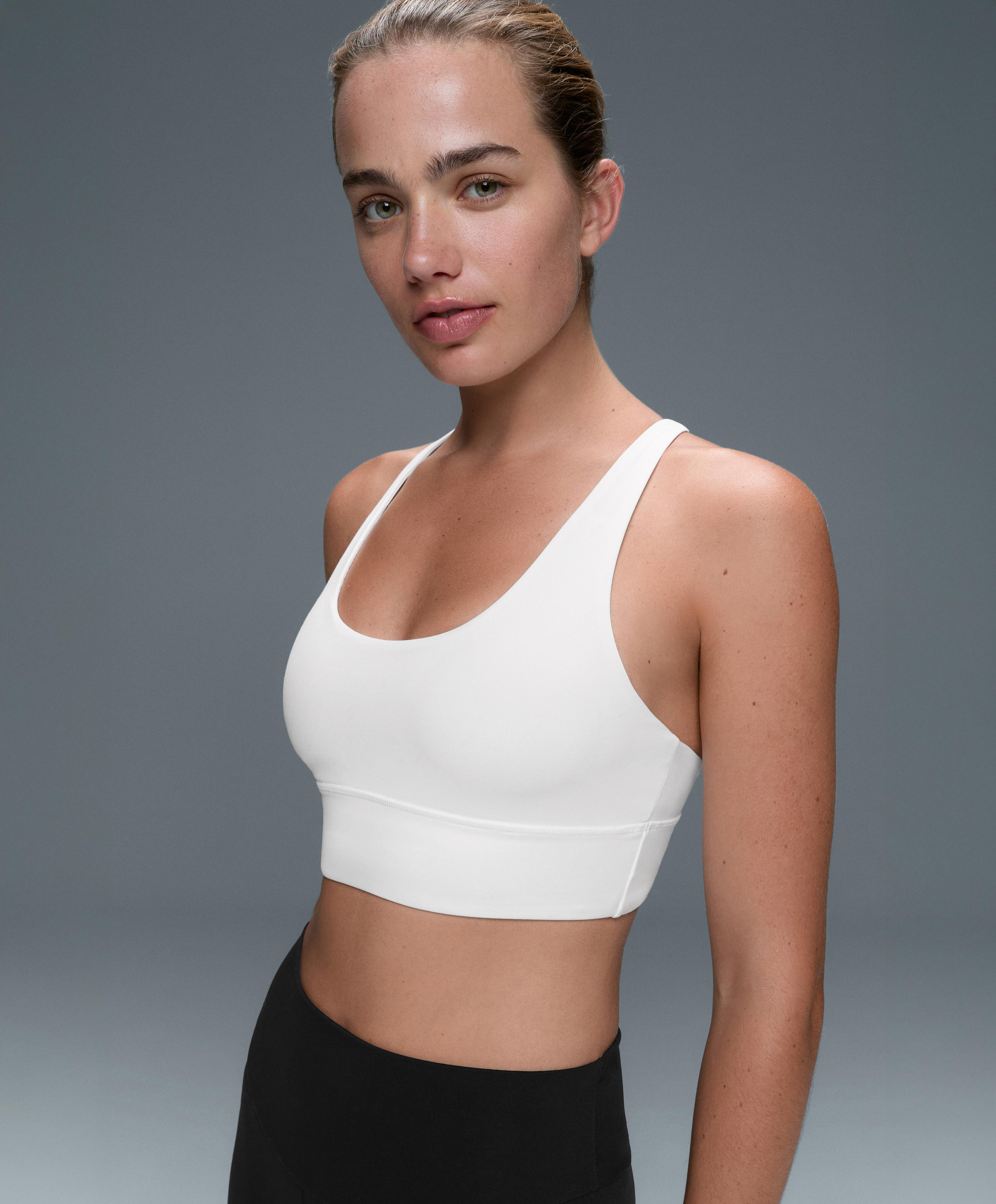 Medium-support Comfortlux sports bra with cups — WHITE 