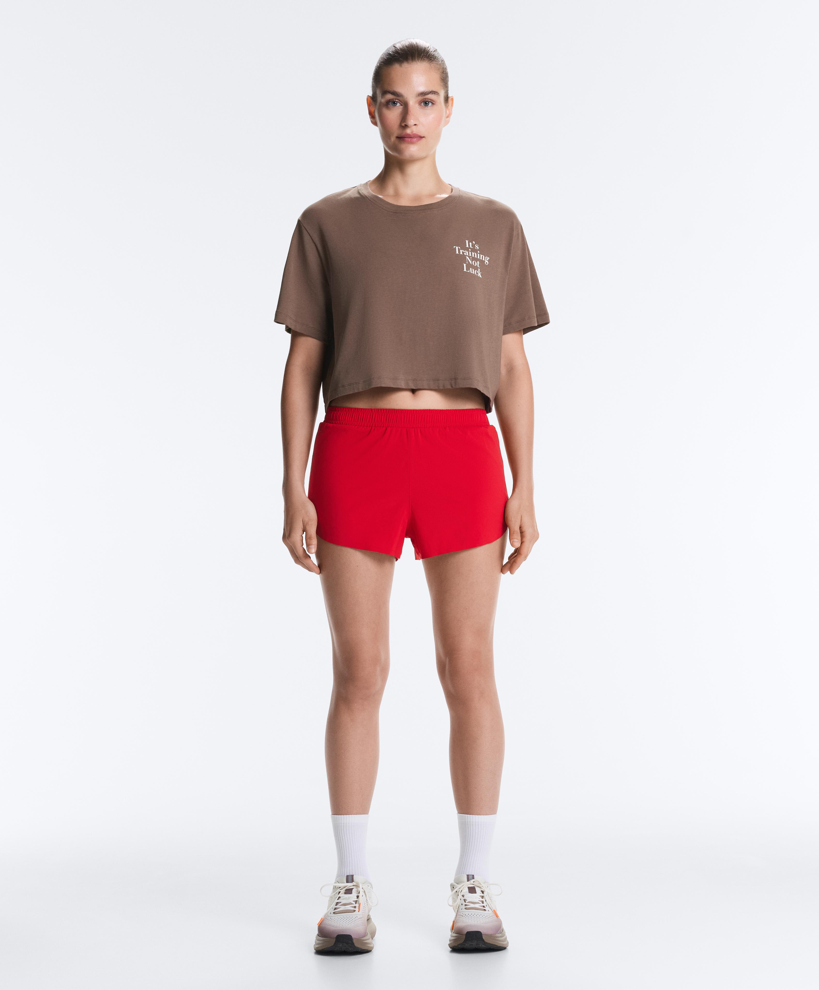 6cm low-rise technical shorts — STRONG RED