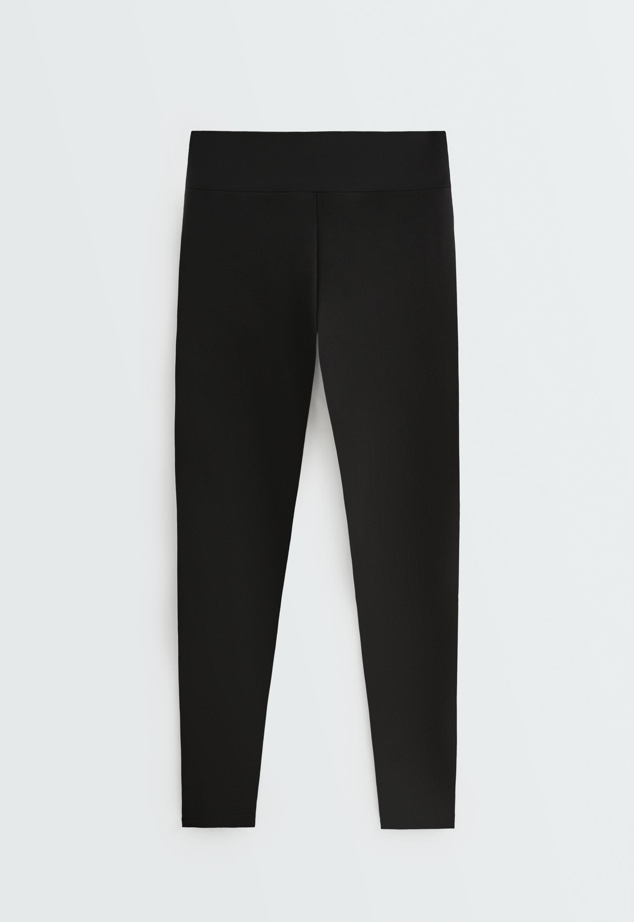 Ankle-length High rise Super extra warm Seamless leggings 70 cm — BLACK