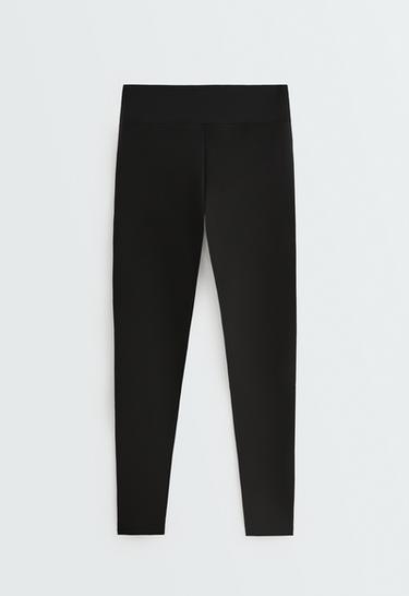 Ankle-length High rise Super extra warm Seamless leggings 70 cm — BLACK 5