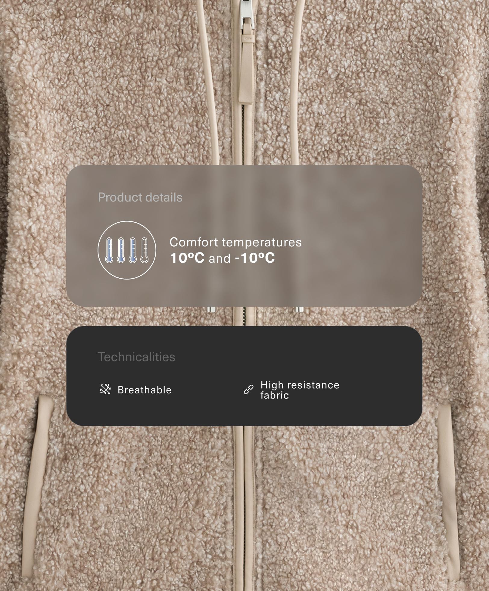 Faux-shearling hooded jacket