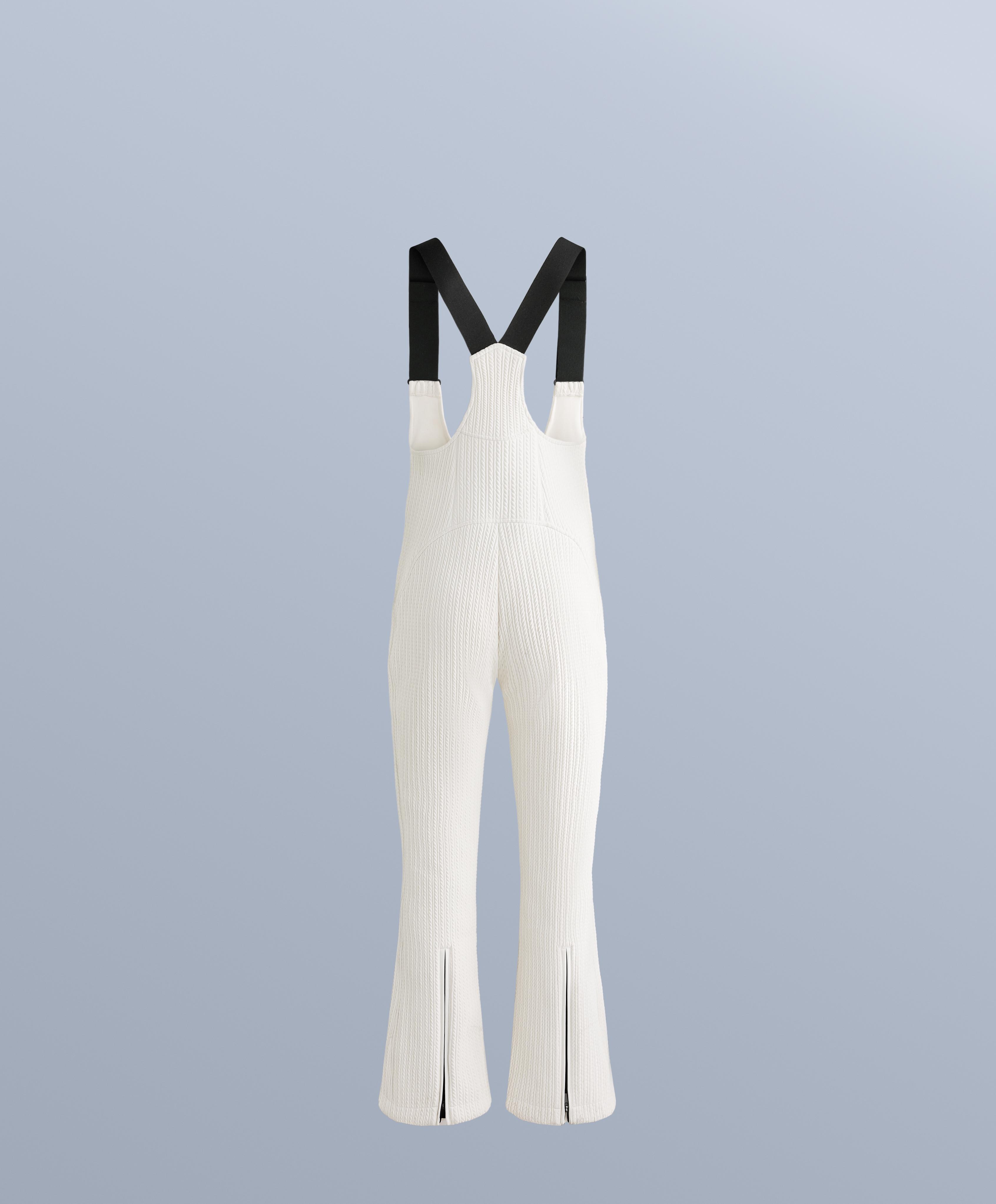 Water-resistant SKI flare dungarees — WHITE 