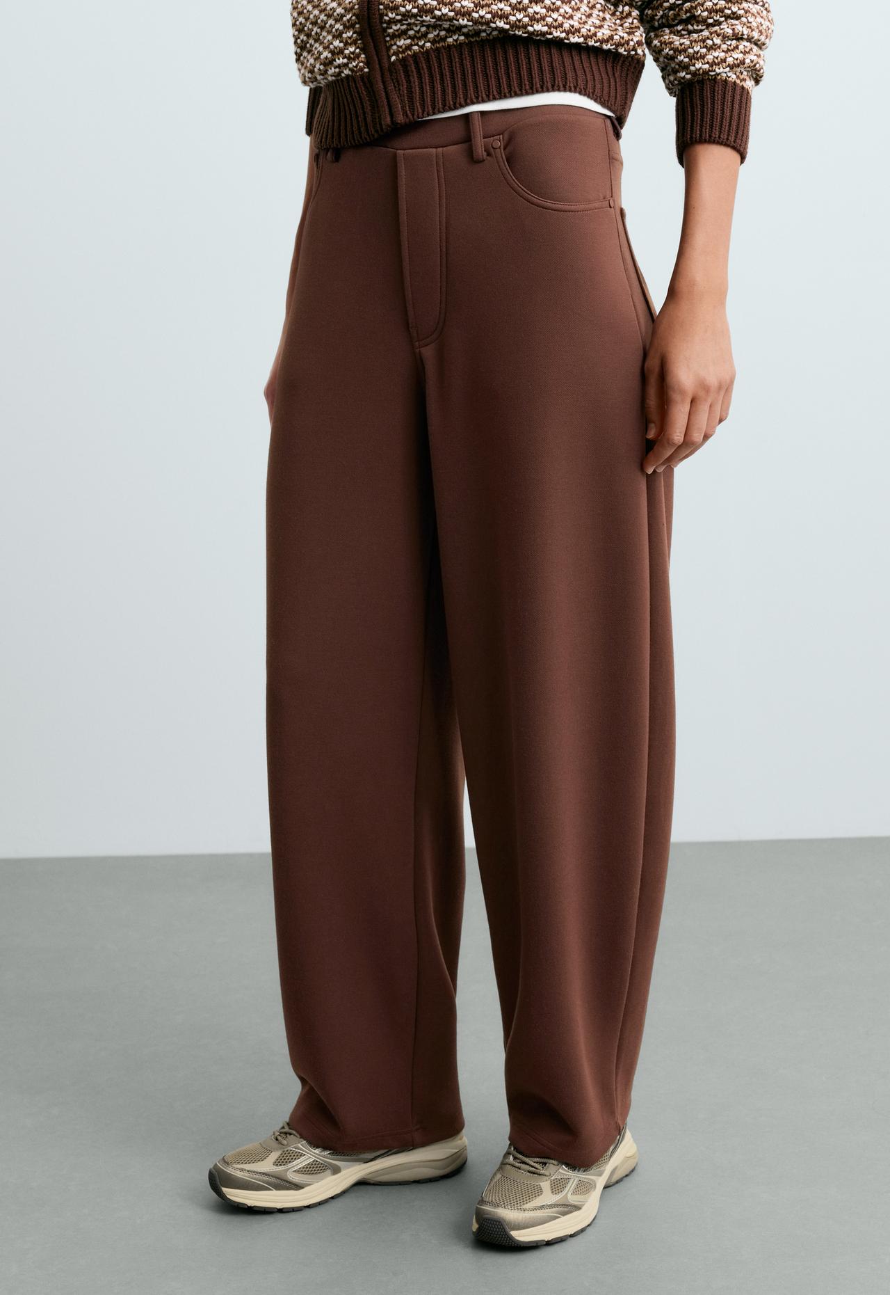 5-pocket straight-leg trousers — COCOA