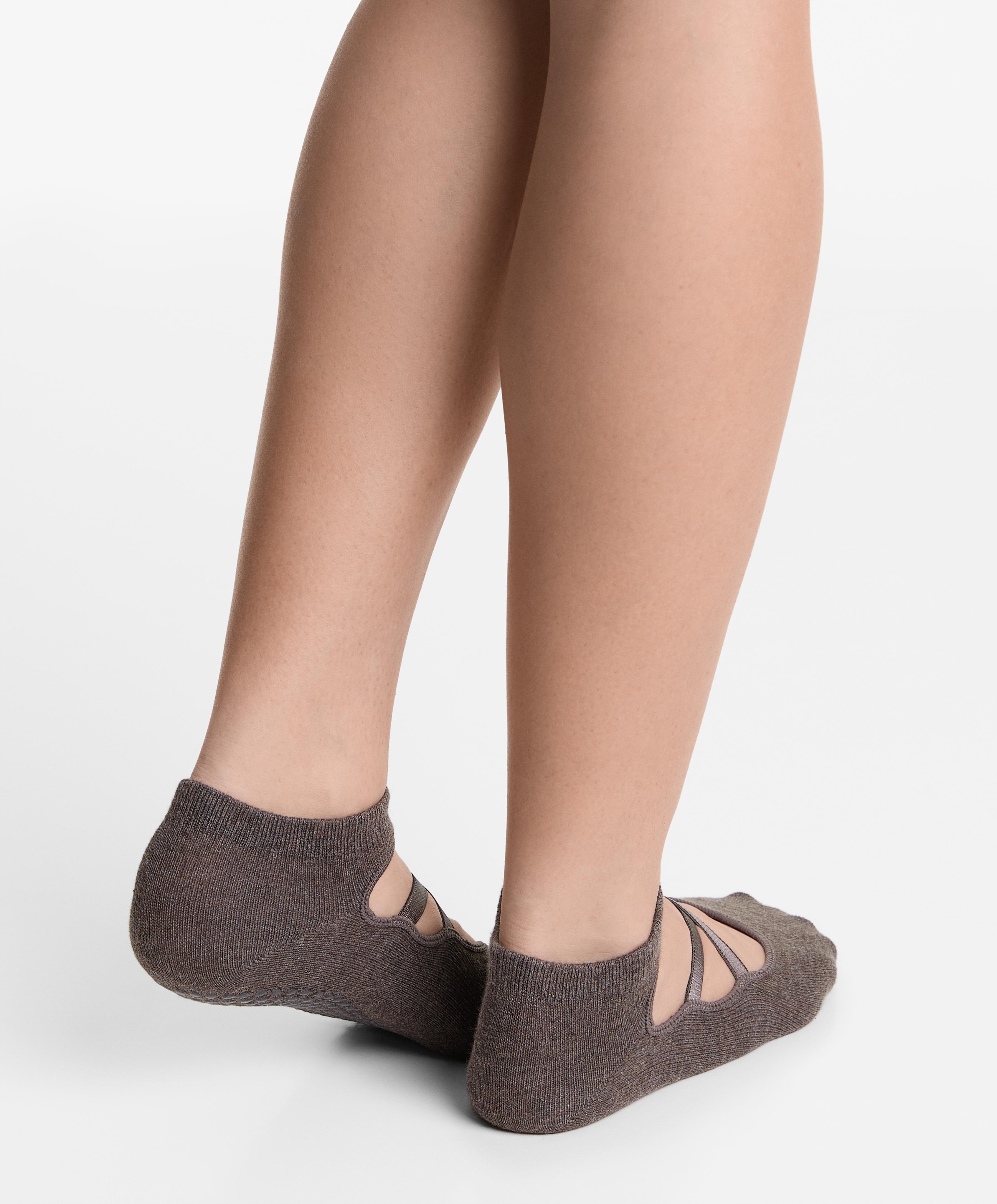 2 ζευγάρια κάλτσες yoga και pilates με μείγμα βαμβακιού και χιαστί κορδέλες 2 ζευγάρια κάλτσες yoga και pilates με μείγμα βαμβακιού και χιαστί κορδέλες