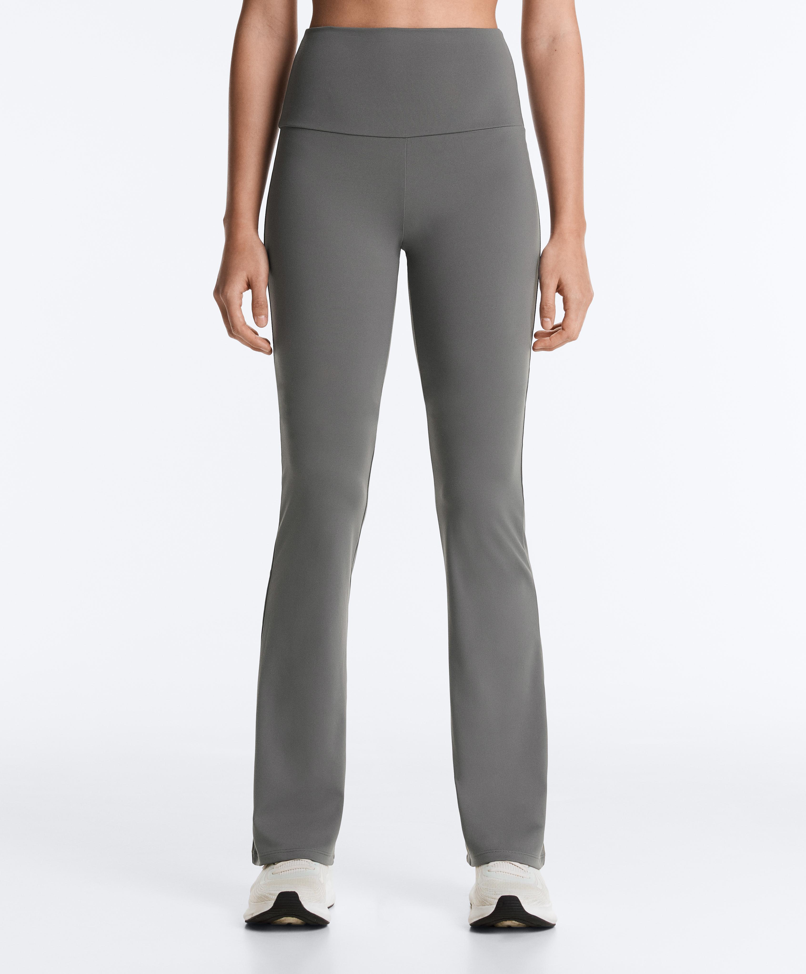 High-rise Comfortlux flare trousers — MID GREY