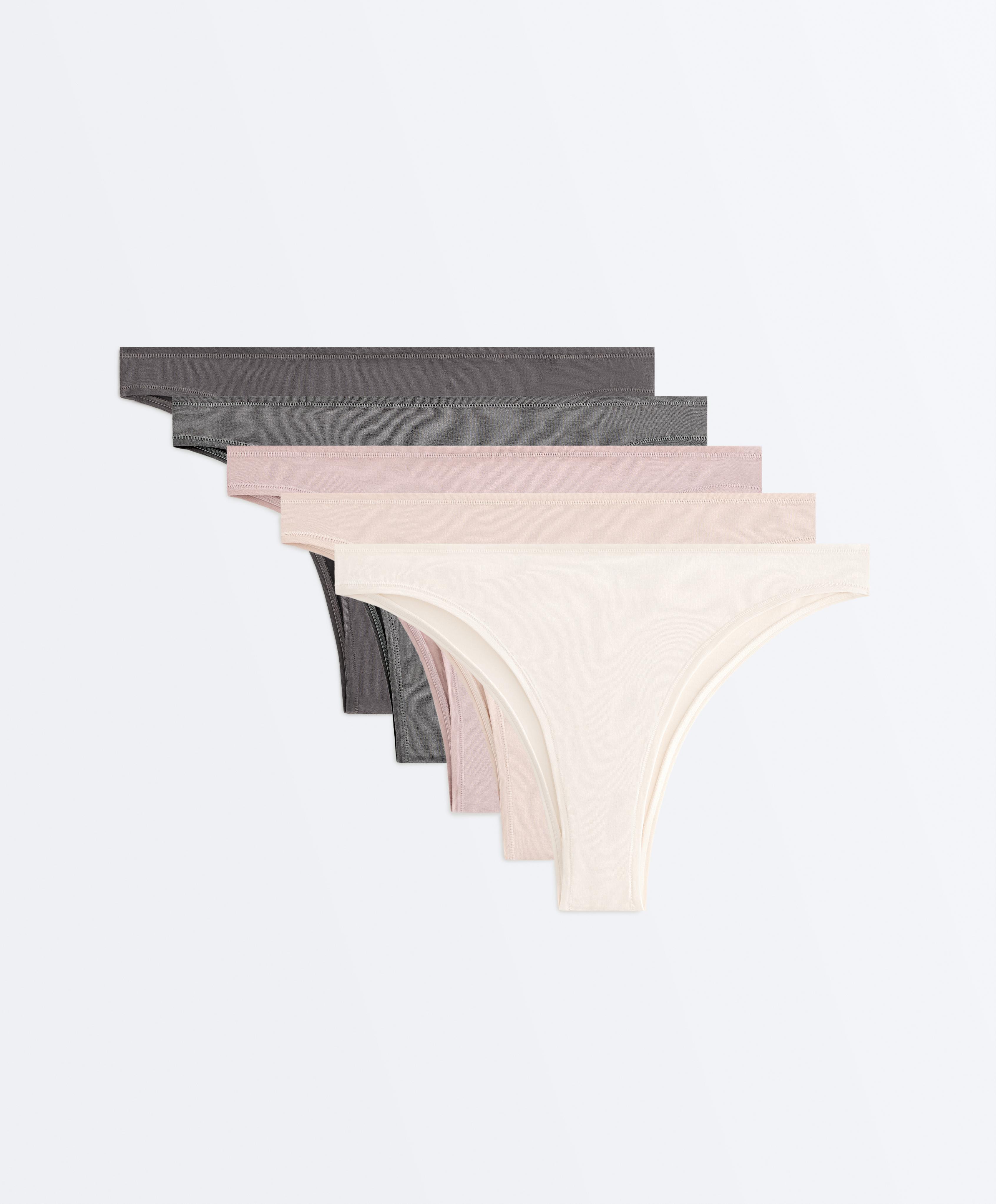 5 cotton blend Brazilian briefs