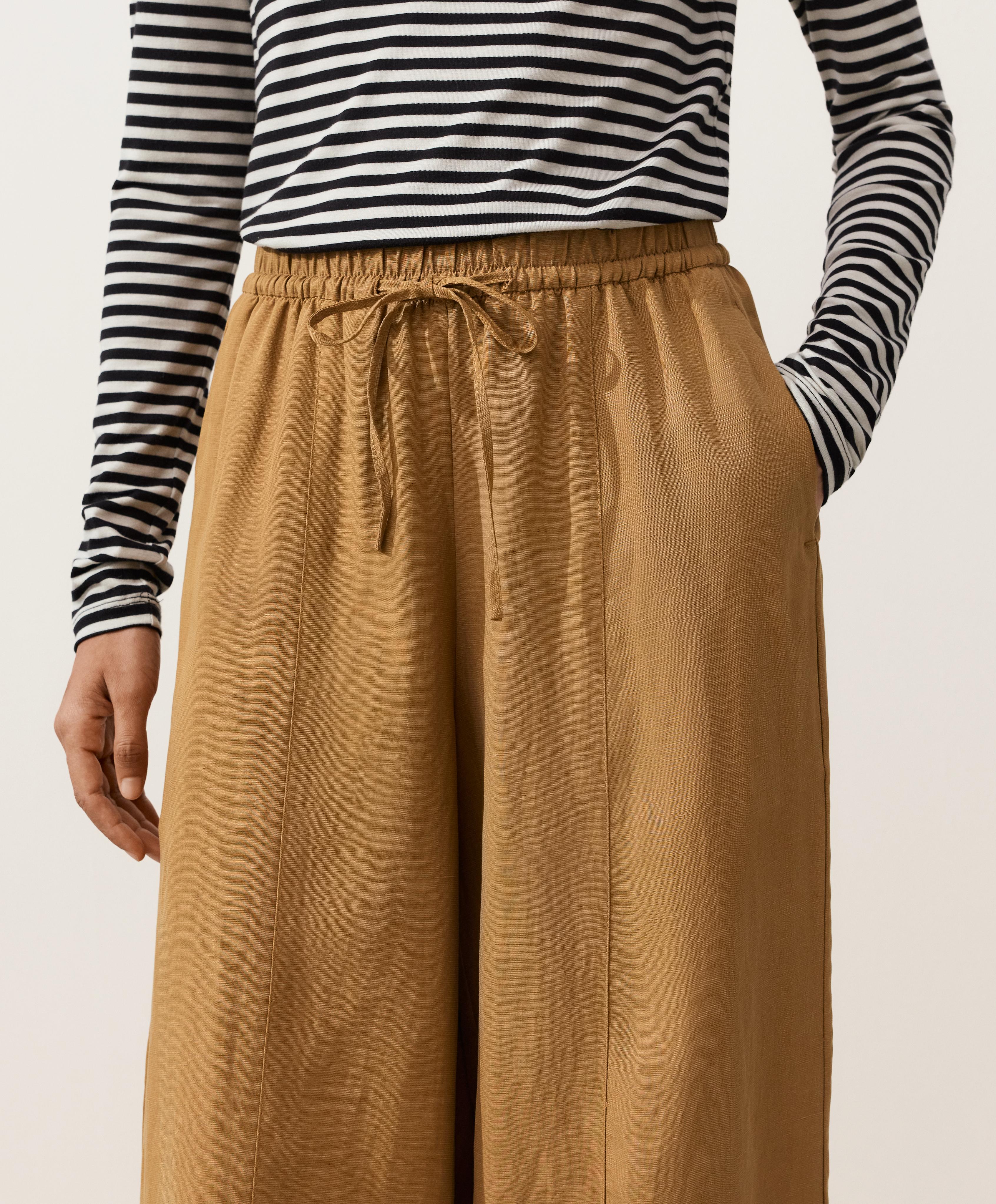 Balloon trousers lyocell blend and 24% linen with seams Balloon trousers lyocell blend and 24% linen with seams