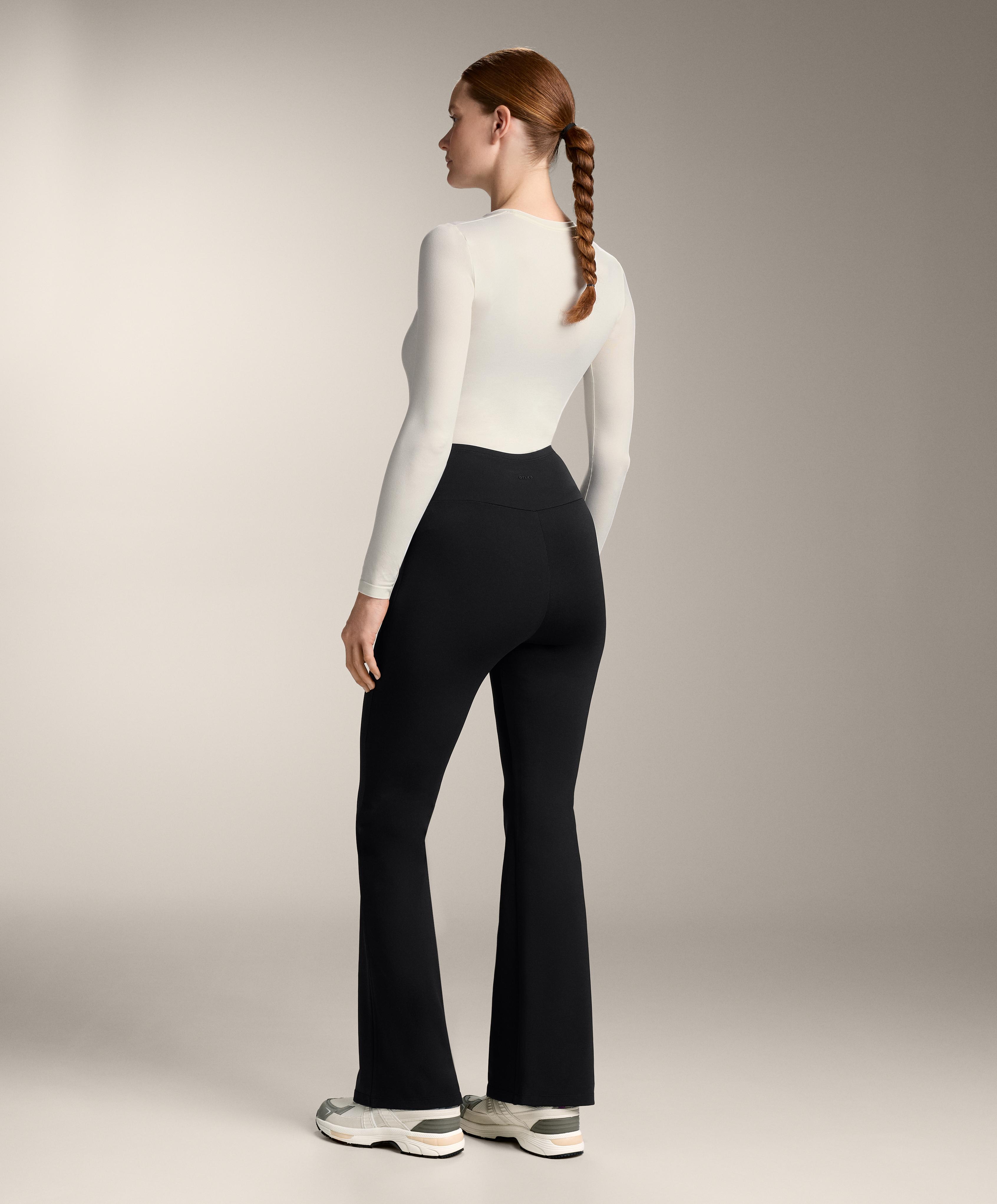 Warm flare maternity trousers — BLACK
